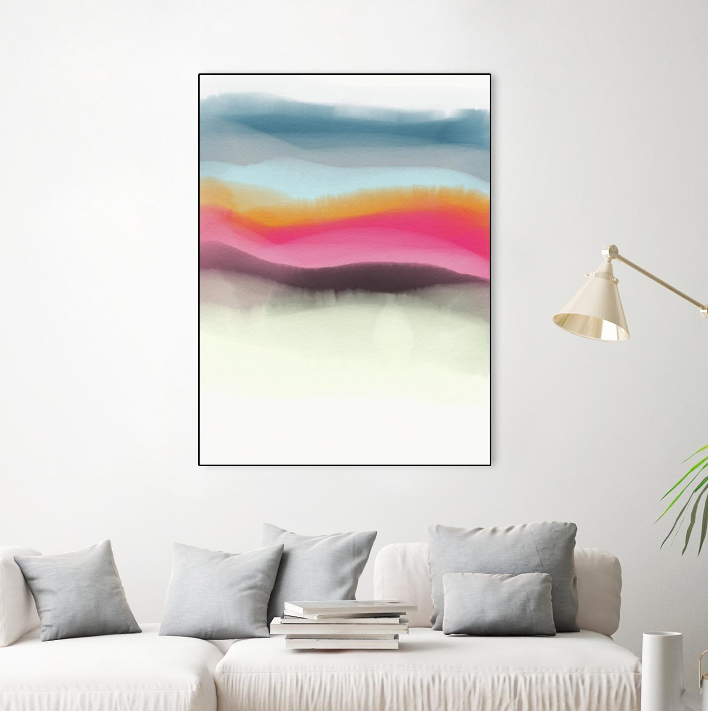 Descending by Christina Essue on GIANT ART - blue abstract