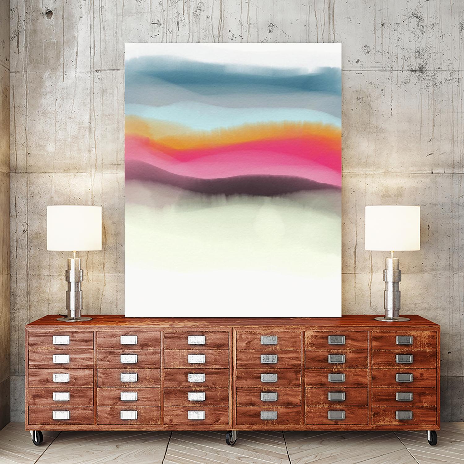 Descending by Christina Essue on GIANT ART - blue abstract