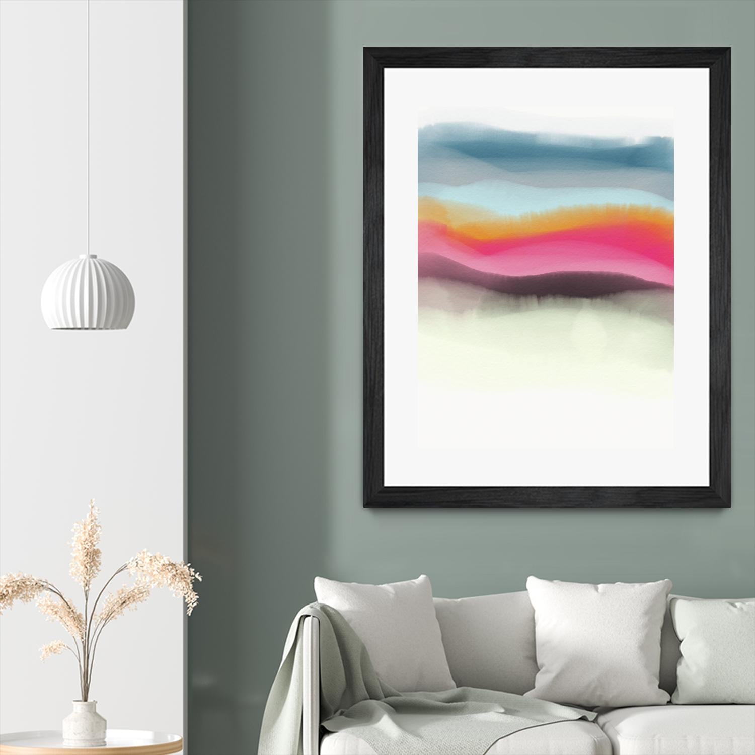 Descending by Christina Essue on GIANT ART - blue abstract