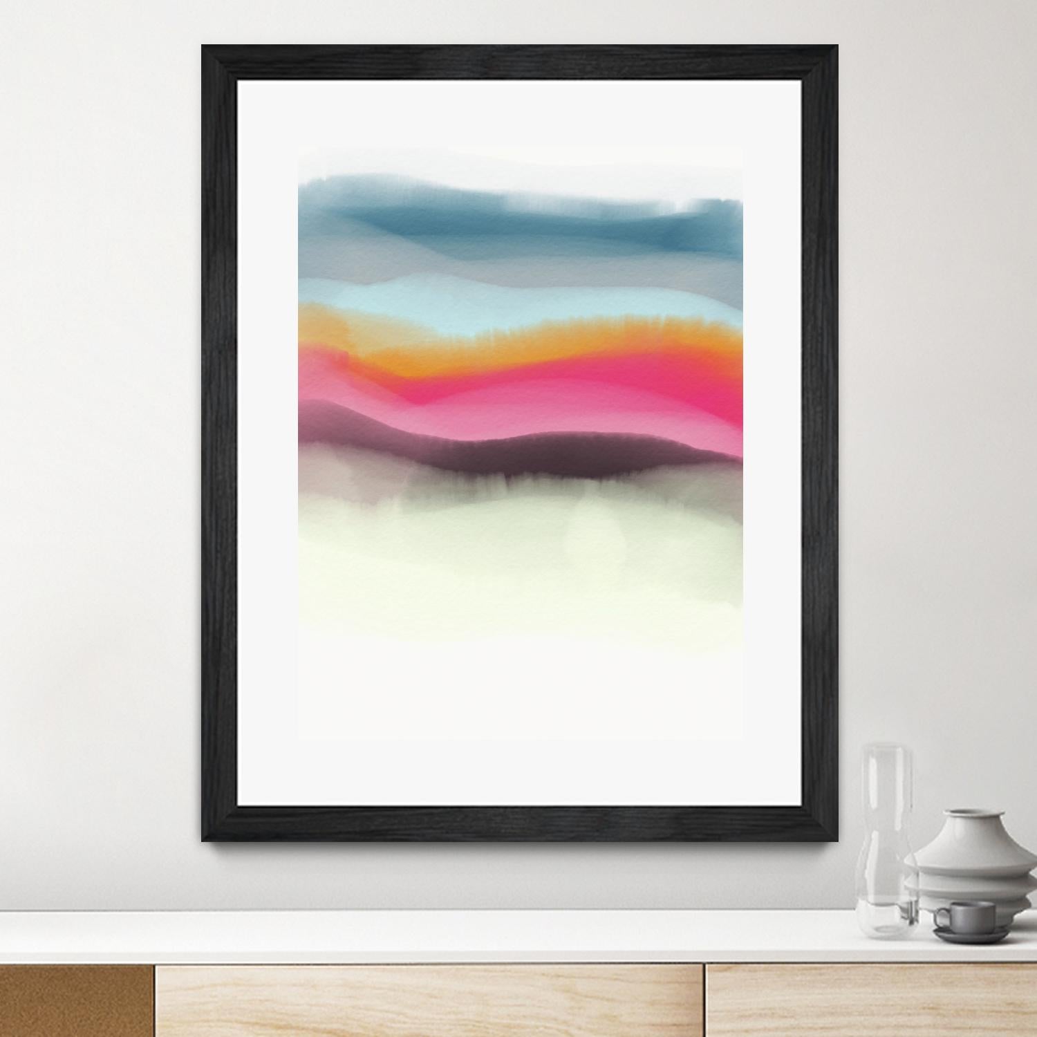 Descending by Christina Essue on GIANT ART - blue abstract