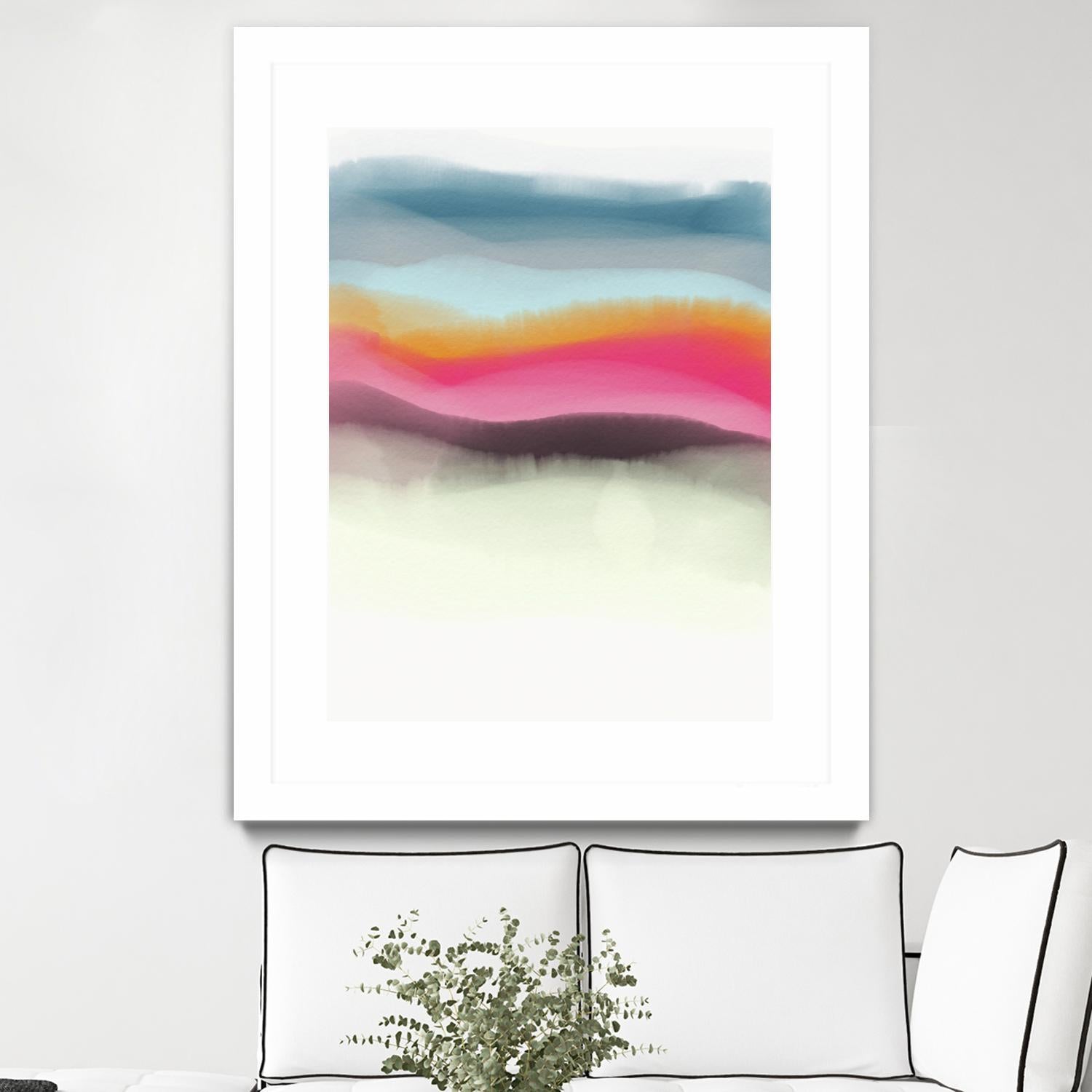 Descending by Christina Essue on GIANT ART - blue abstract