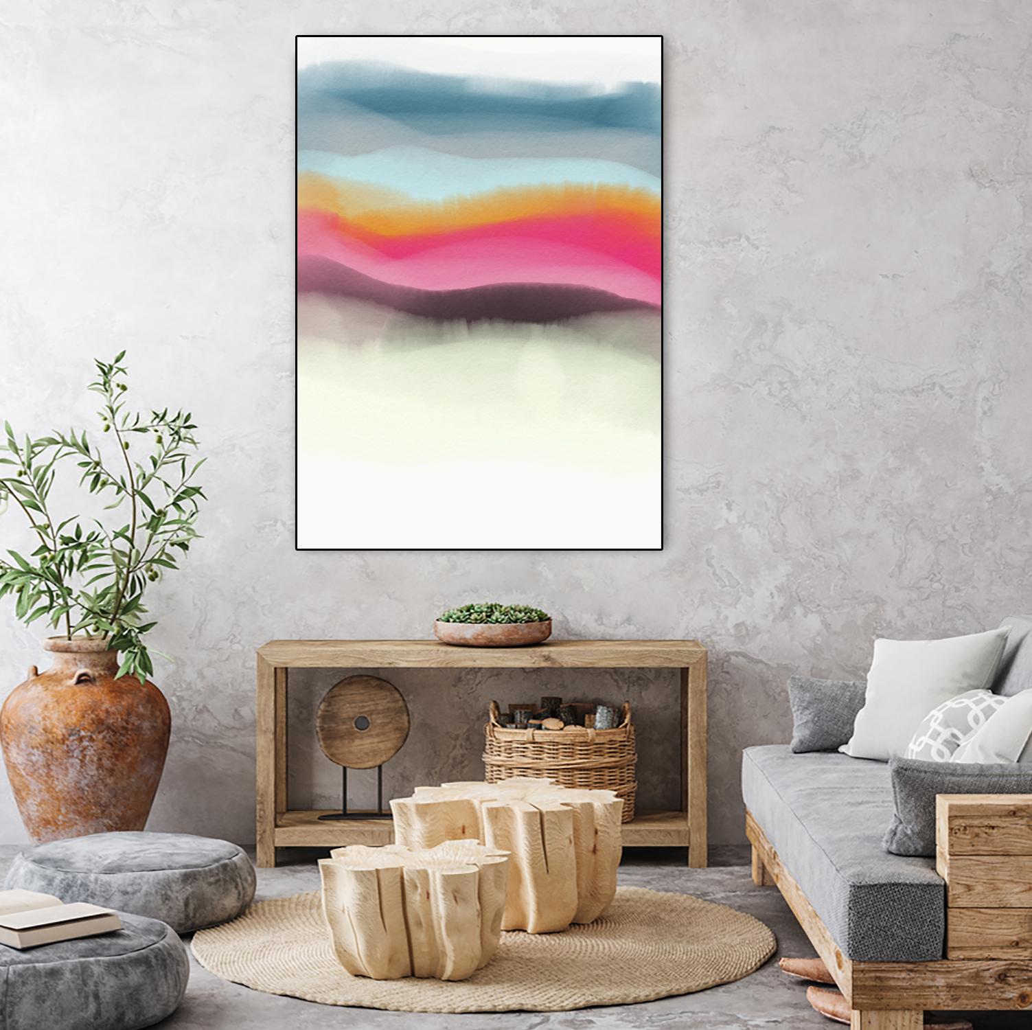 Descending by Christina Essue on GIANT ART - blue abstract