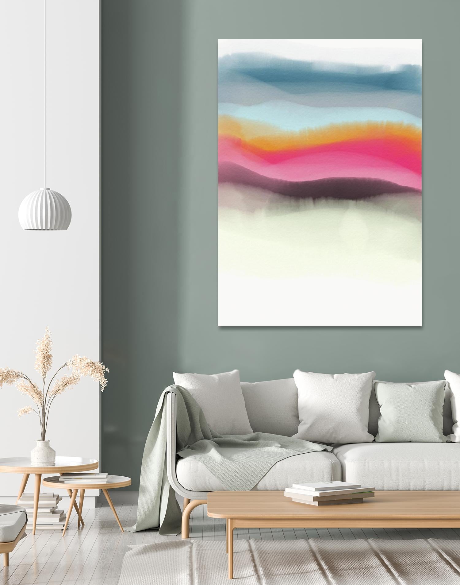 Descending by Christina Essue on GIANT ART - blue abstract