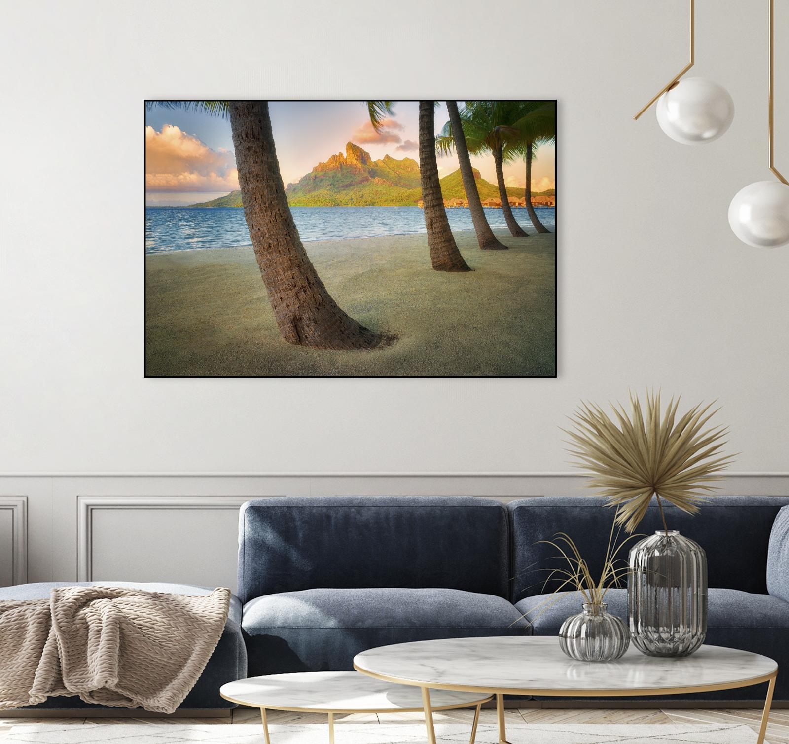 Palm Island by Dennis Frates on GIANT ART - blue tropical