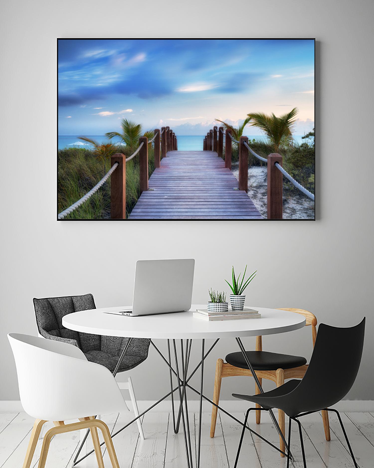Beach Boardwalk by Dennis Frates on GIANT ART - green sea scene