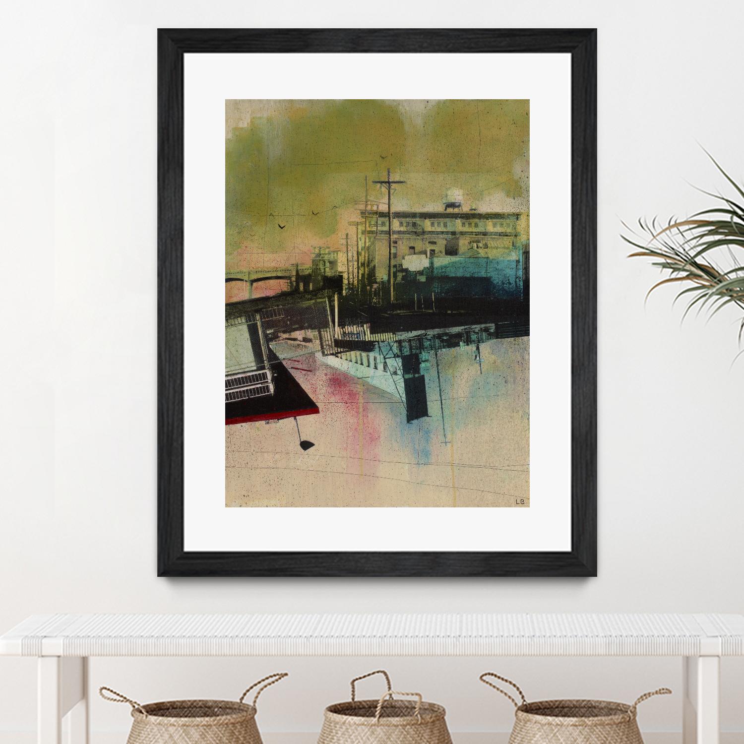 Convergence by Elisabeth Brizzi on GIANT ART - pink city scene