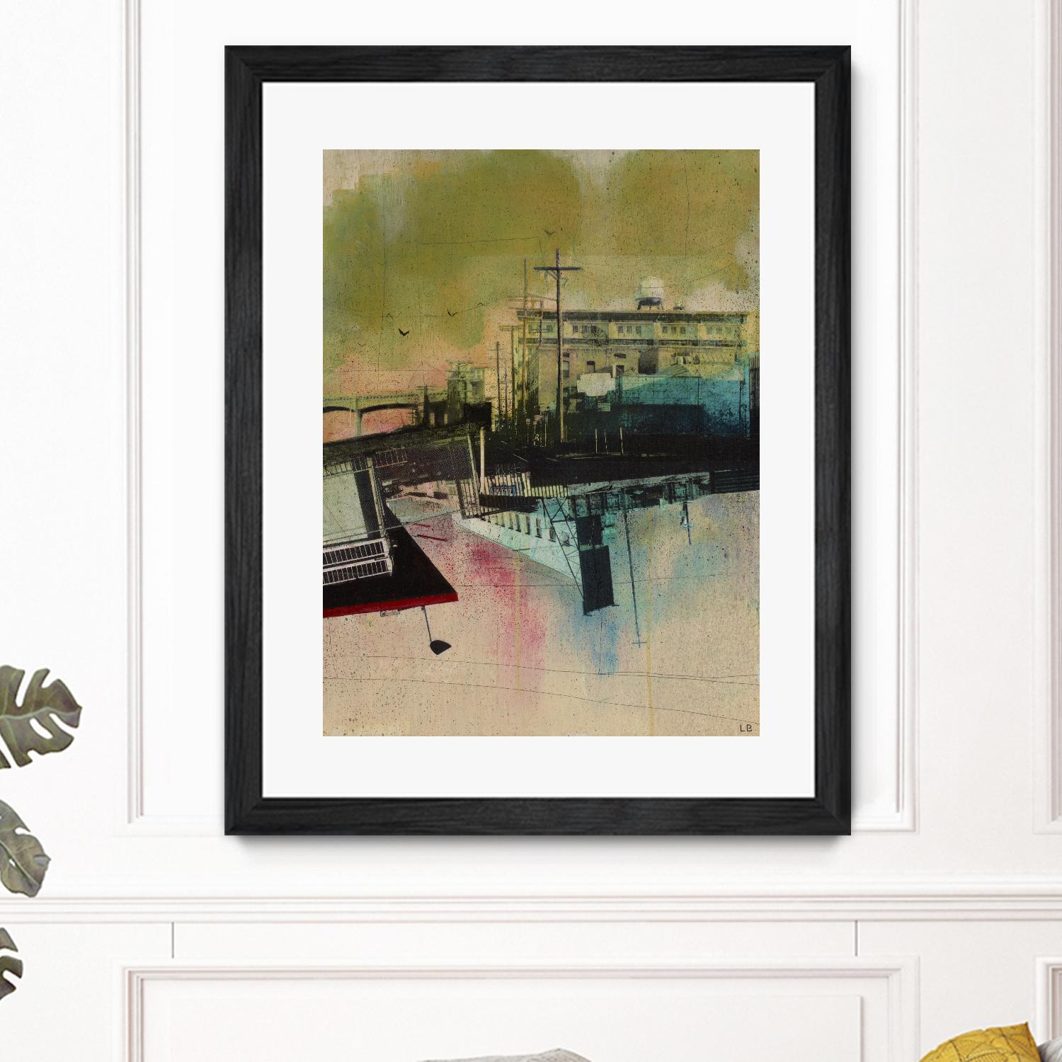 Convergence by Elisabeth Brizzi on GIANT ART - pink city scene