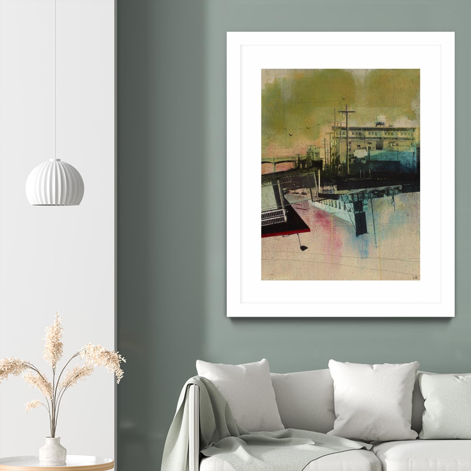 Convergence by Elisabeth Brizzi on GIANT ART - pink city scene