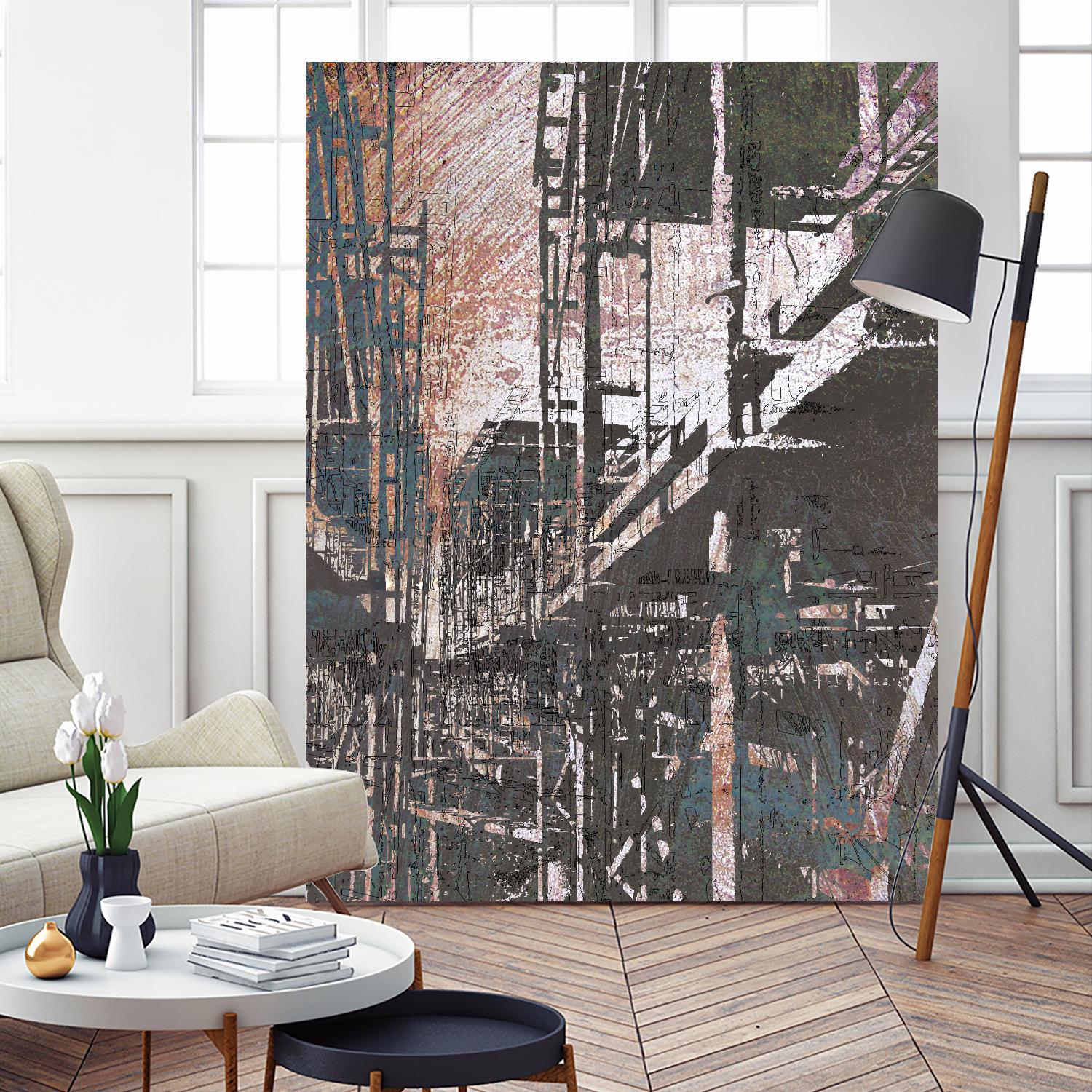 Scaffolds II by Enrico Varrasso on GIANT ART - white city scene