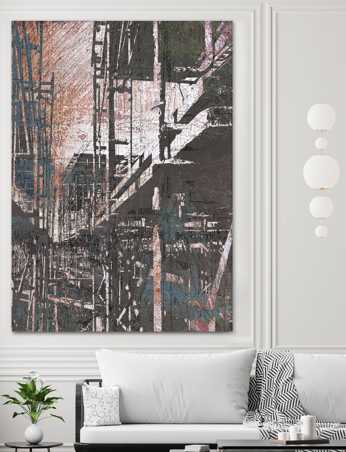 Scaffolds II by Enrico Varrasso on GIANT ART - white city scene