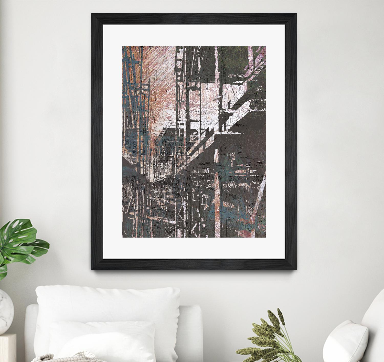 Scaffolds II by Enrico Varrasso on GIANT ART - white city scene