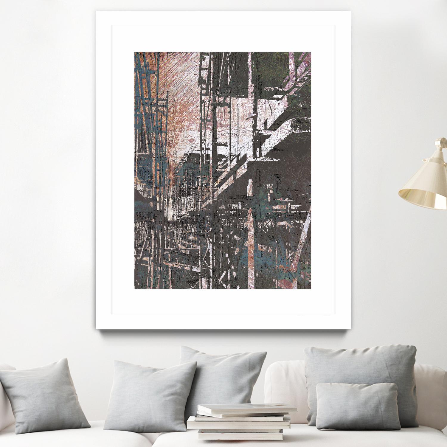 Scaffolds II by Enrico Varrasso on GIANT ART - white city scene