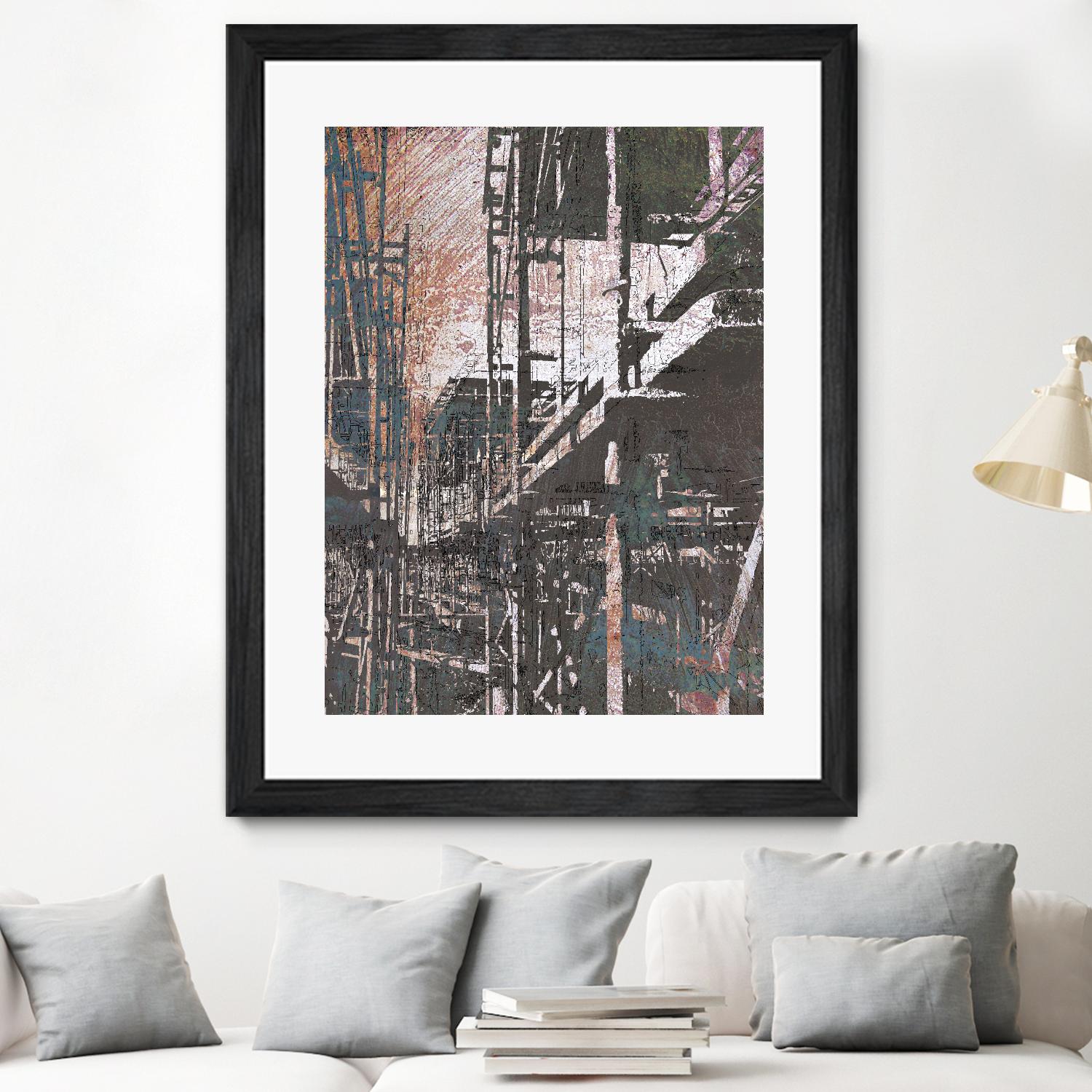 Scaffolds II by Enrico Varrasso on GIANT ART - white city scene