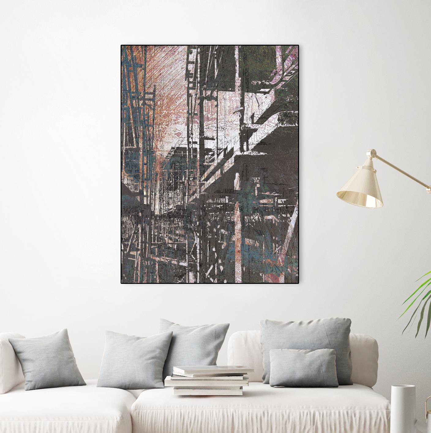 Scaffolds II by Enrico Varrasso on GIANT ART - white city scene