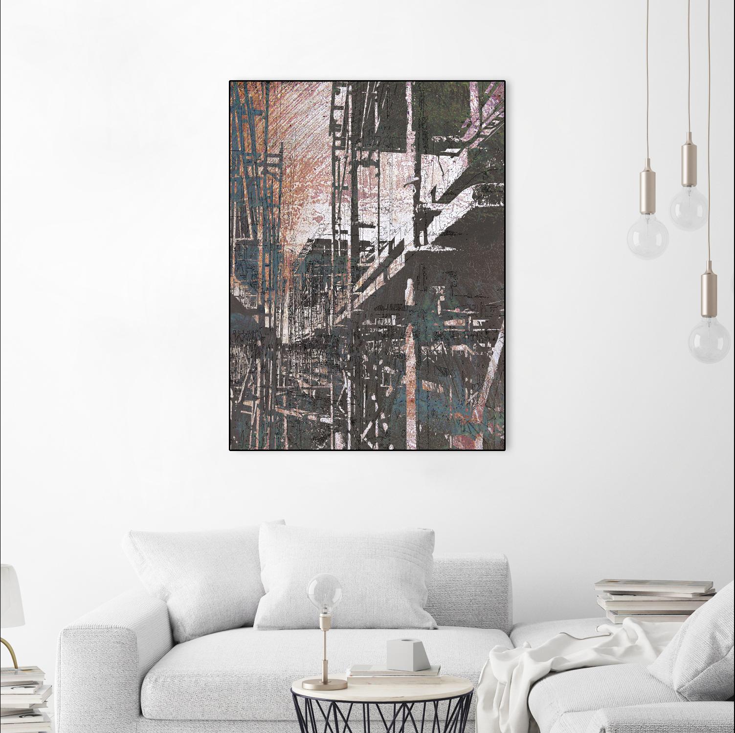 Scaffolds II by Enrico Varrasso on GIANT ART - white city scene