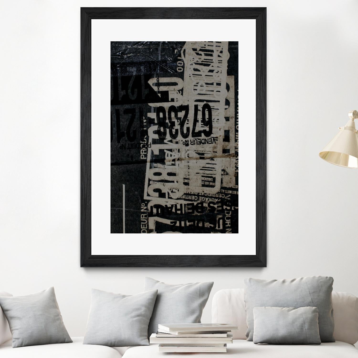 Greek to Me I by Enrico Varrasso on GIANT ART - grey abstract