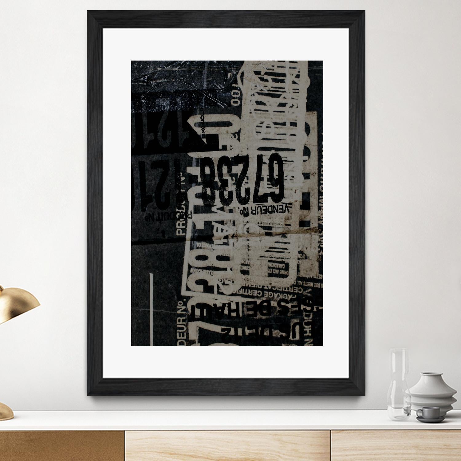 Greek to Me I by Enrico Varrasso on GIANT ART - grey abstract