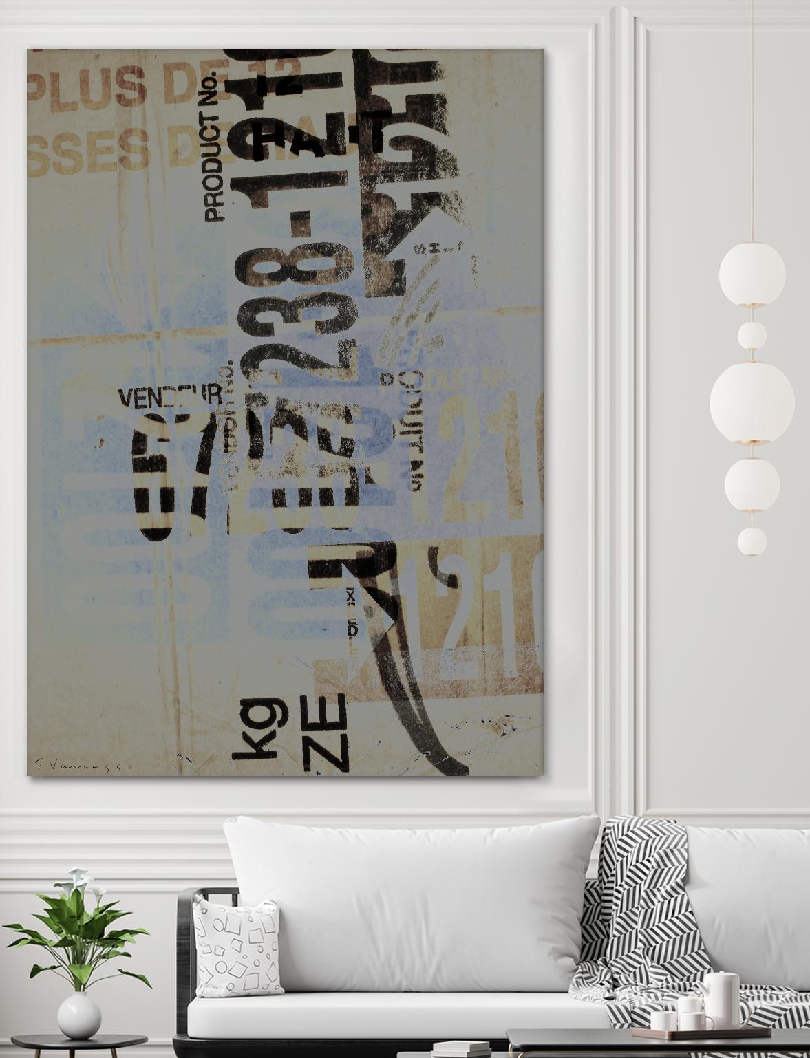 Greek to Me VIII by Enrico Varrasso on GIANT ART - black abstract