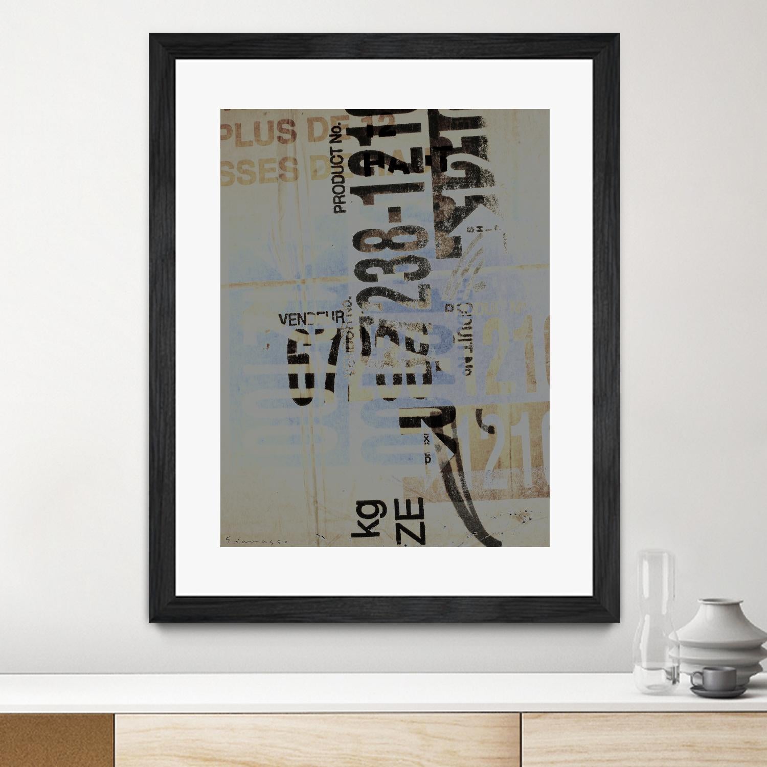 Greek to Me VIII by Enrico Varrasso on GIANT ART - black abstract