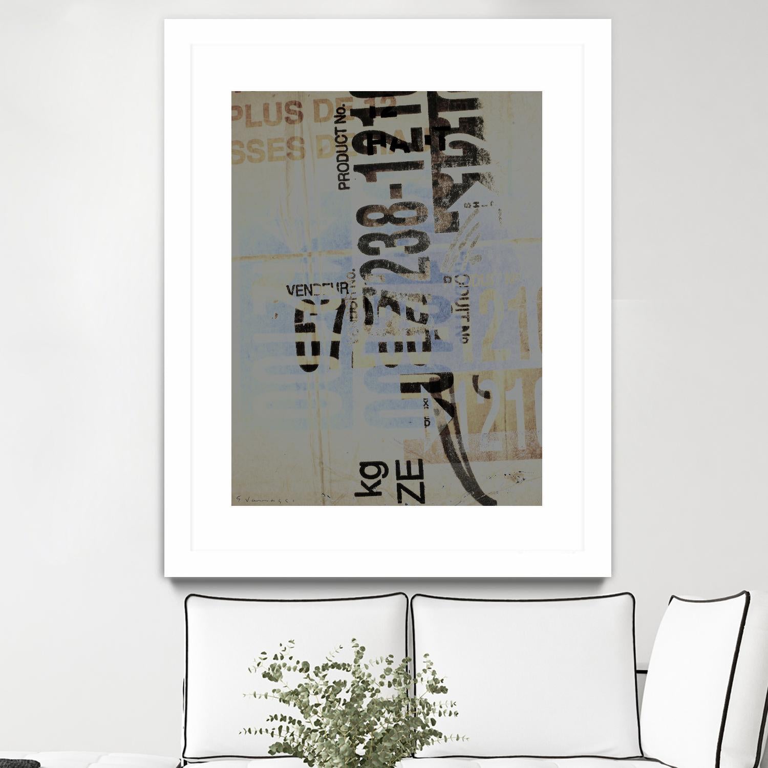 Greek to Me VIII by Enrico Varrasso on GIANT ART - black abstract