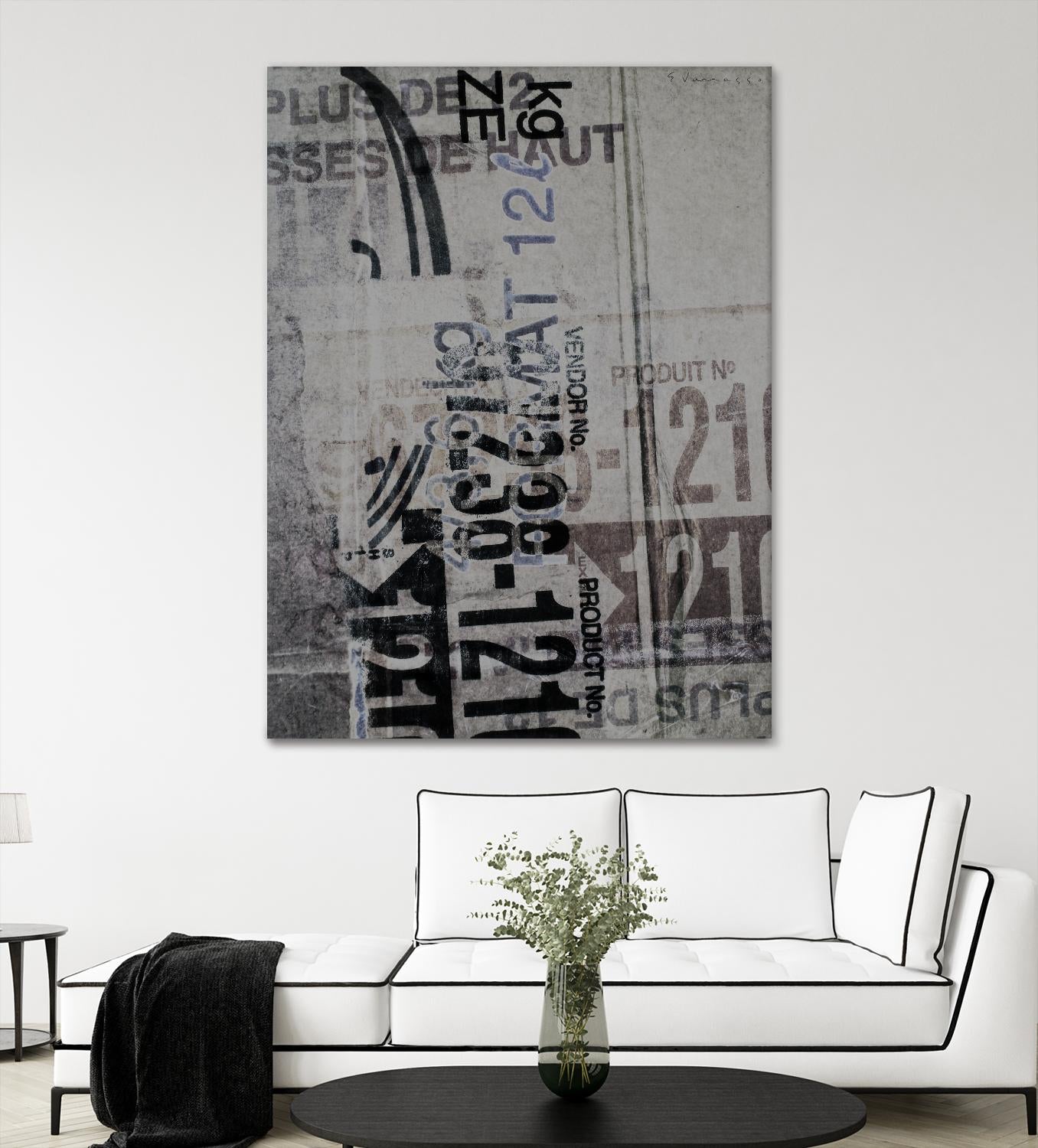 Greek to Me XX by Enrico Varrasso on GIANT ART - black abstract