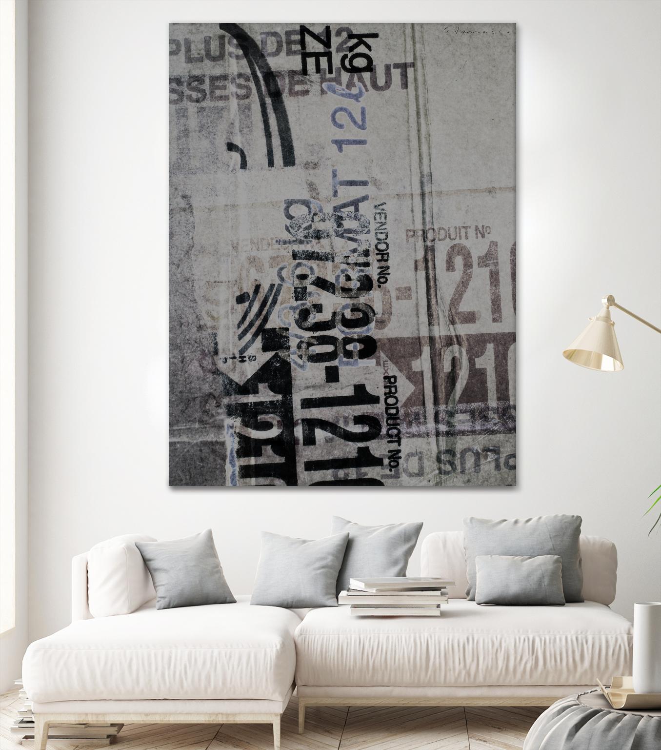 Greek to Me XX by Enrico Varrasso on GIANT ART - black abstract