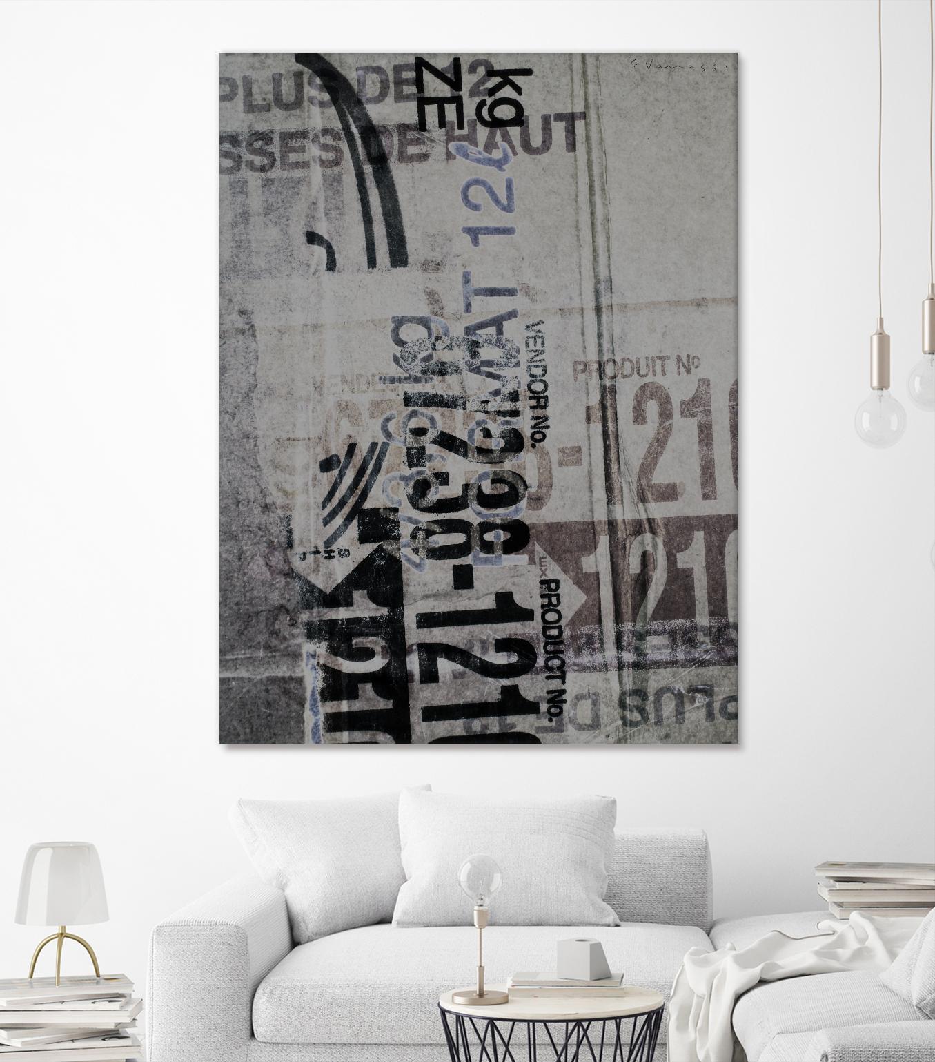 Greek to Me XX by Enrico Varrasso on GIANT ART - black abstract