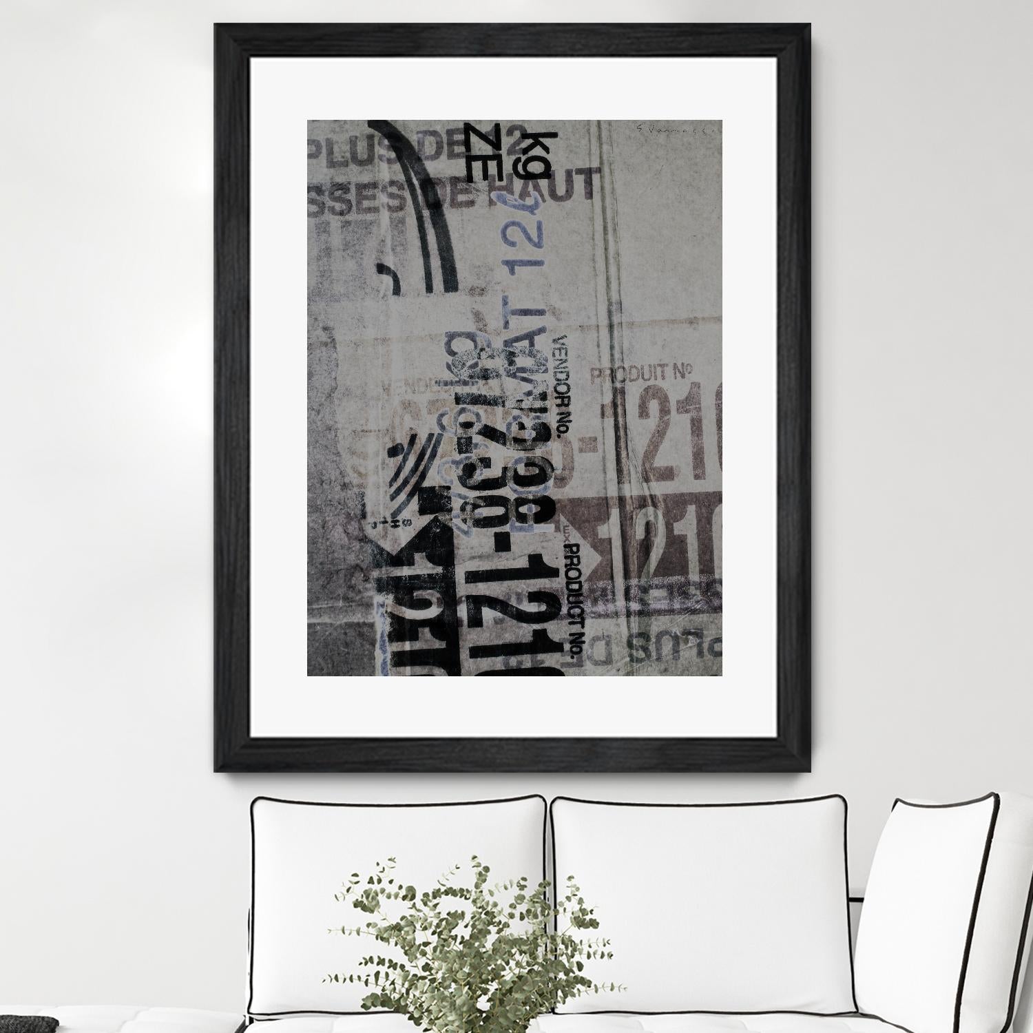 Greek to Me XX by Enrico Varrasso on GIANT ART - black abstract