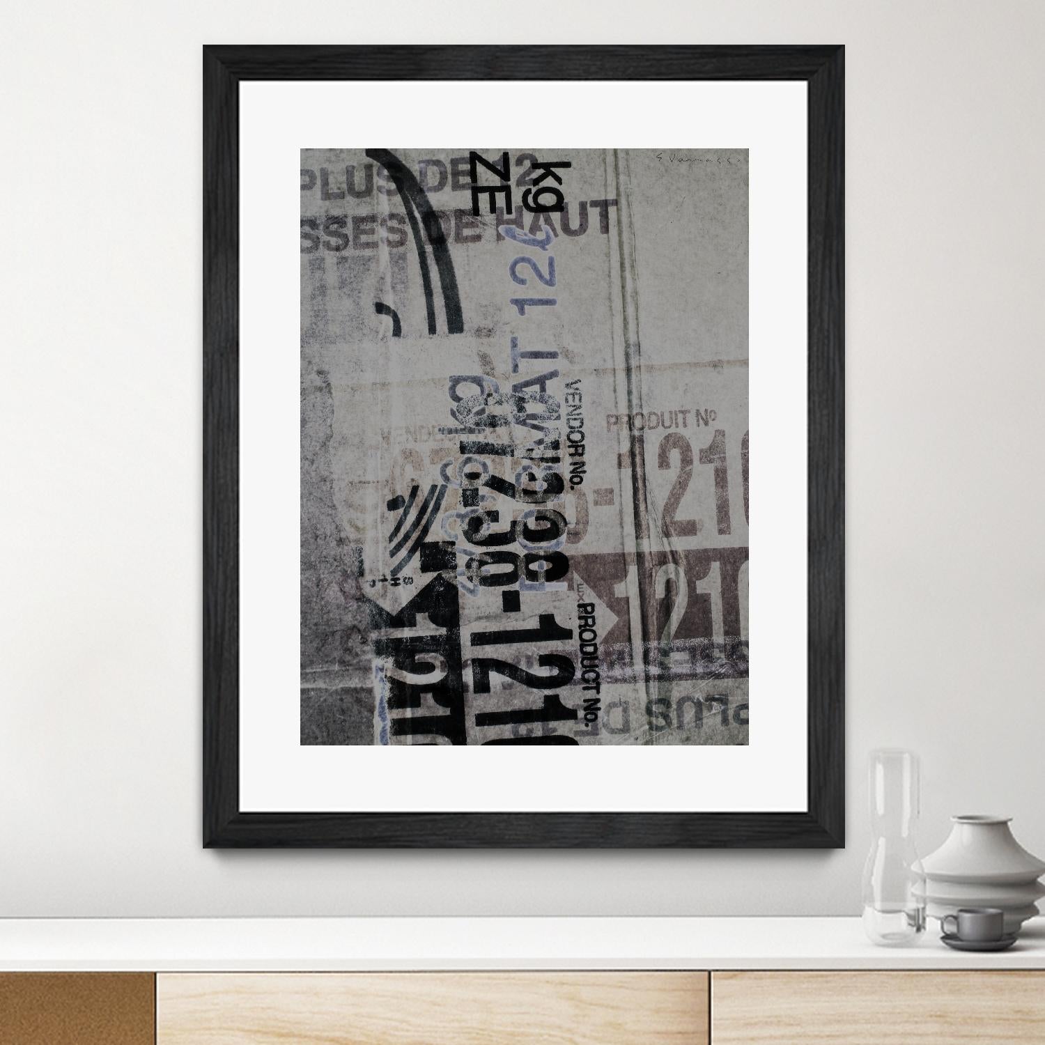 Greek to Me XX by Enrico Varrasso on GIANT ART - black abstract