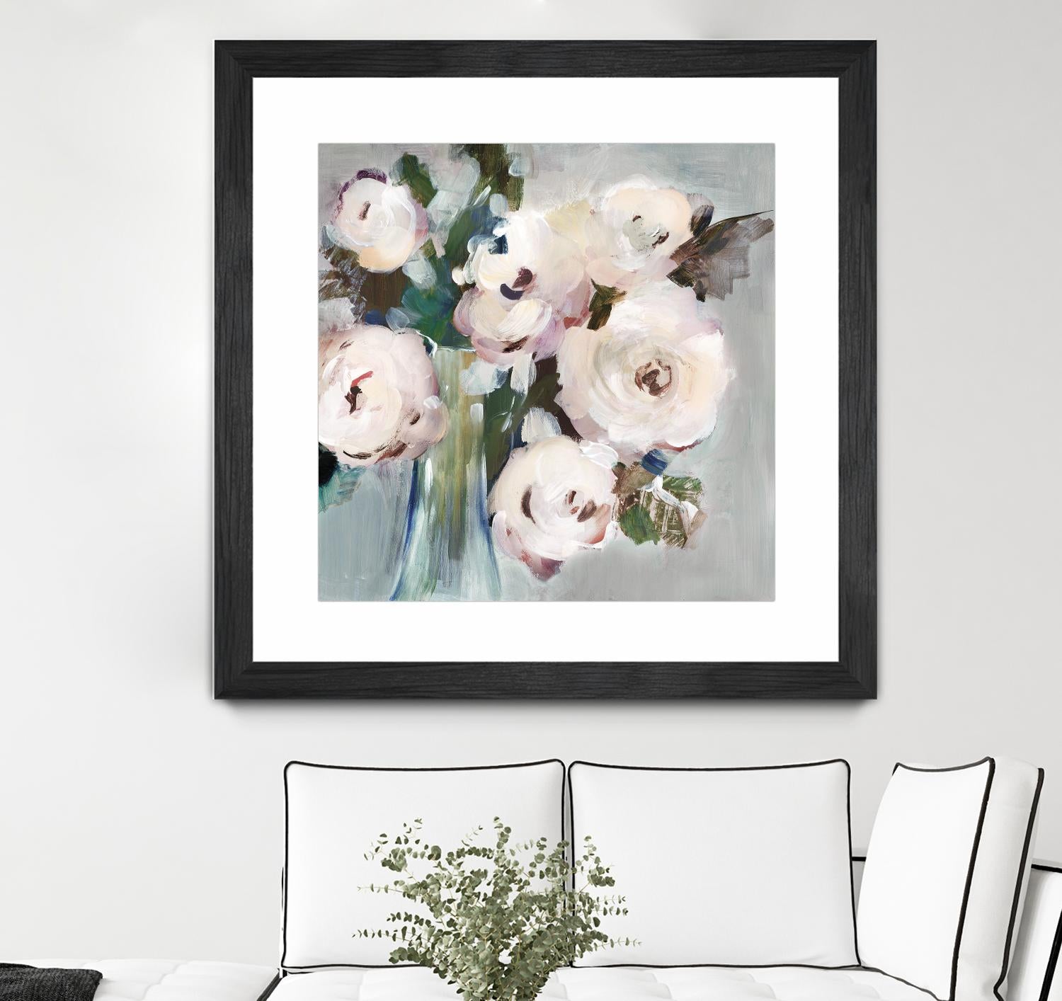 Pale Pink Bouquet I by Valeria Mravyan on GIANT ART - grey floral