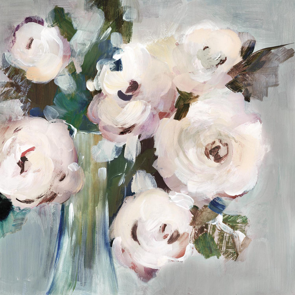Pale Pink Bouquet I by Valeria Mravyan on GIANT ART - grey floral