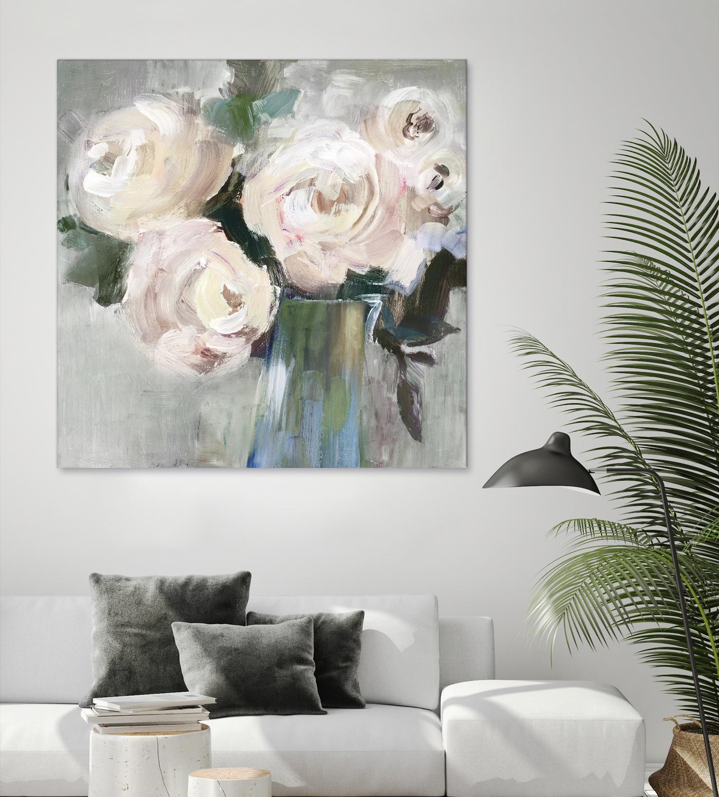 Pale Pink Bouquet II by Valeria Mravyan on GIANT ART - green floral