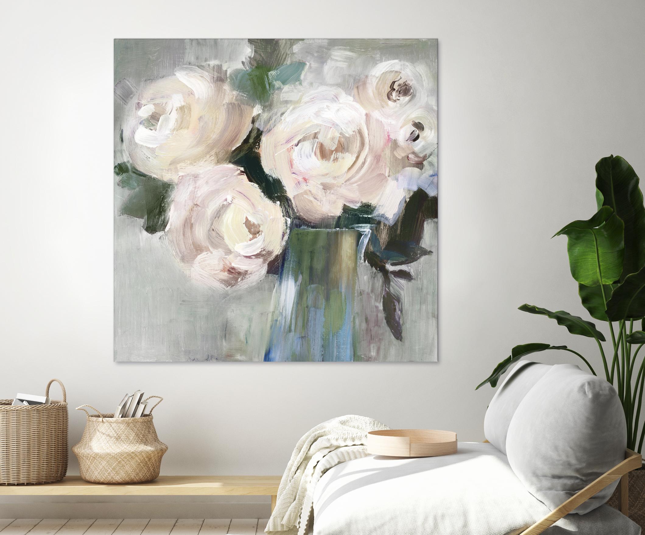 Pale Pink Bouquet II by Valeria Mravyan on GIANT ART - green floral
