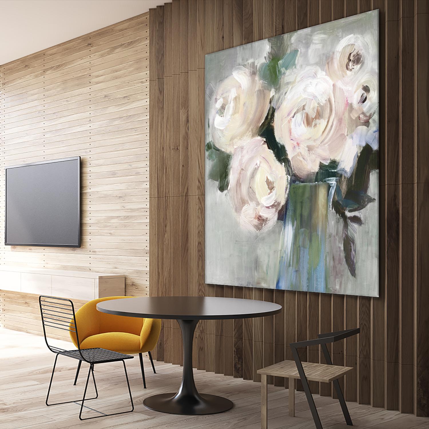 Pale Pink Bouquet II by Valeria Mravyan on GIANT ART - green floral