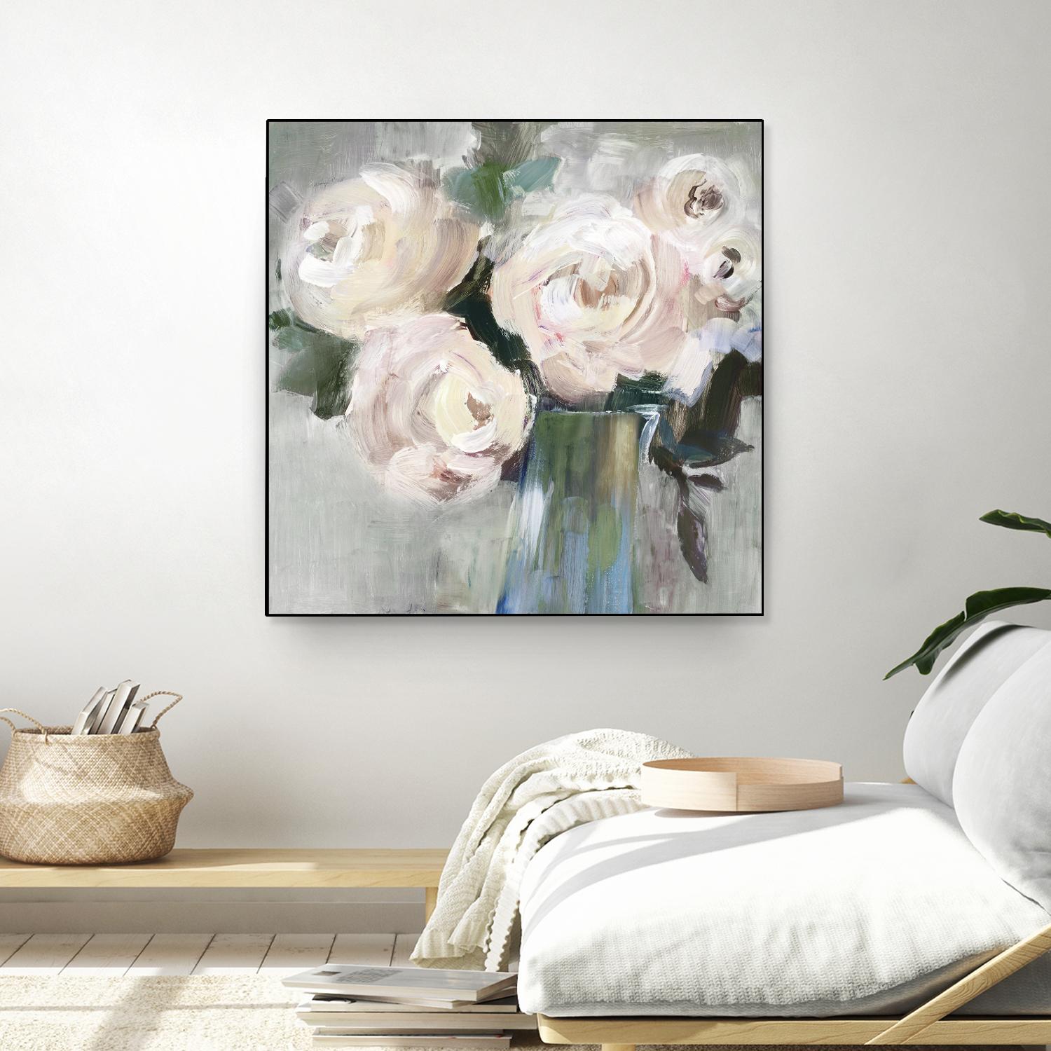 Pale Pink Bouquet II by Valeria Mravyan on GIANT ART - green floral