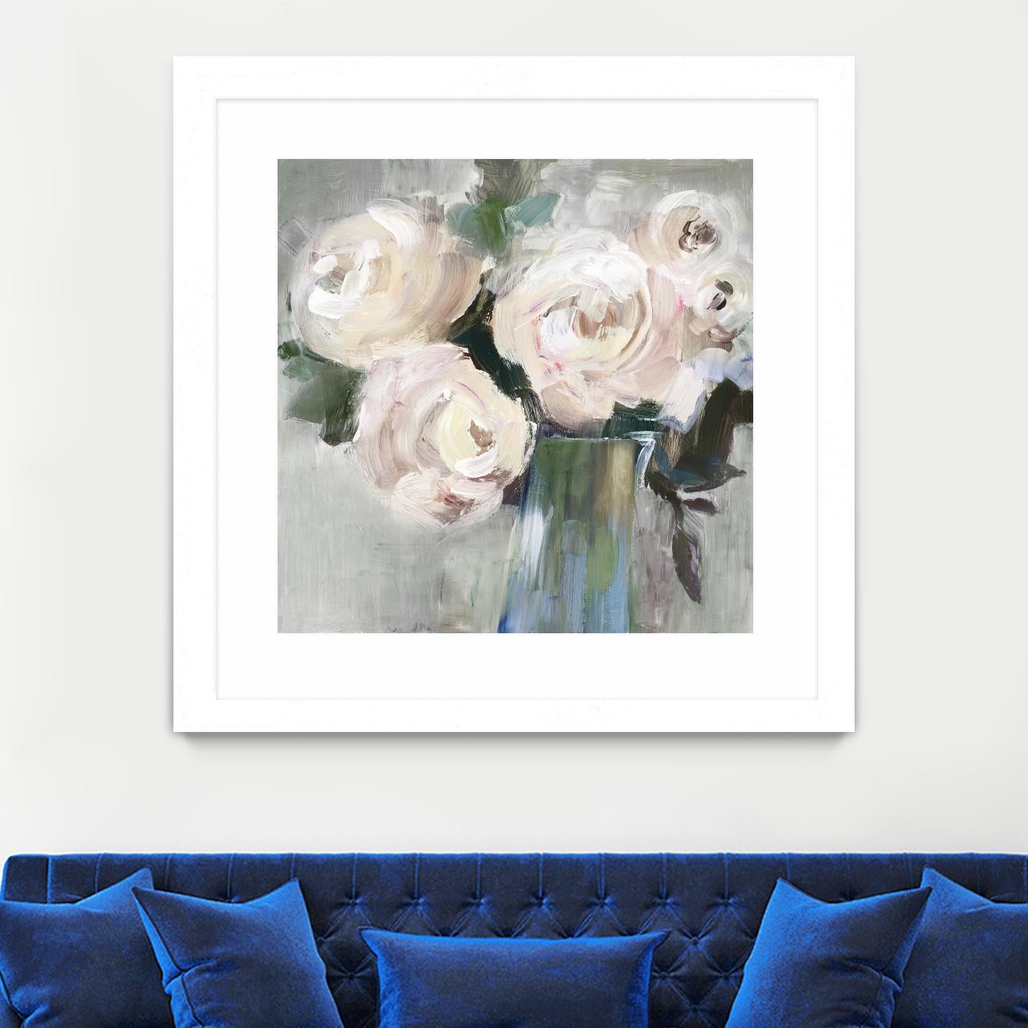 Pale Pink Bouquet II by Valeria Mravyan on GIANT ART - green floral
