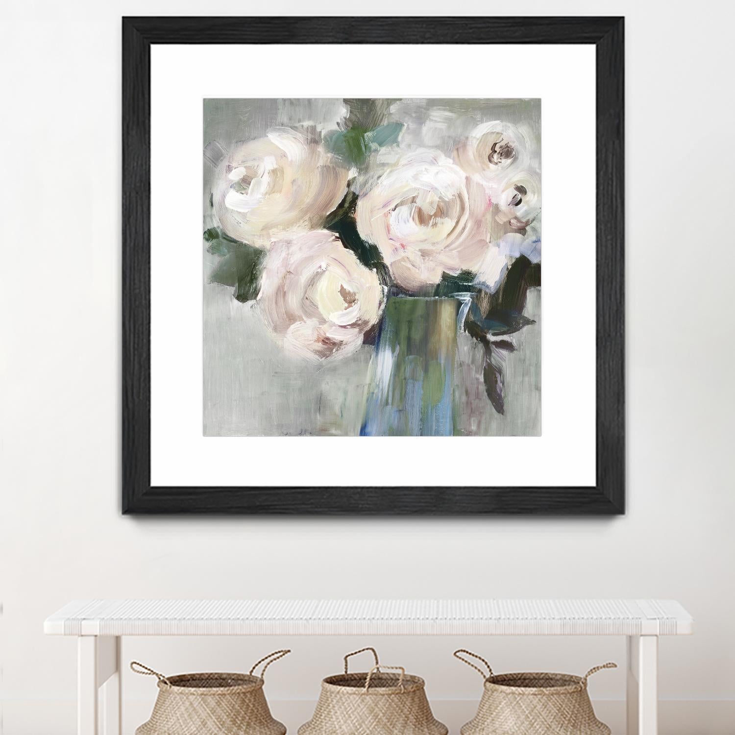 Pale Pink Bouquet II by Valeria Mravyan on GIANT ART - green floral