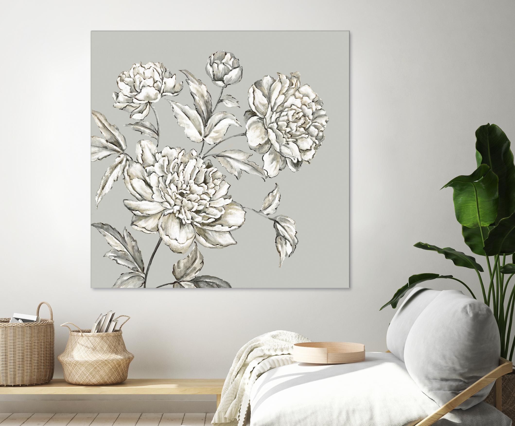 Botany I by Eva Watts on GIANT ART - beige floral