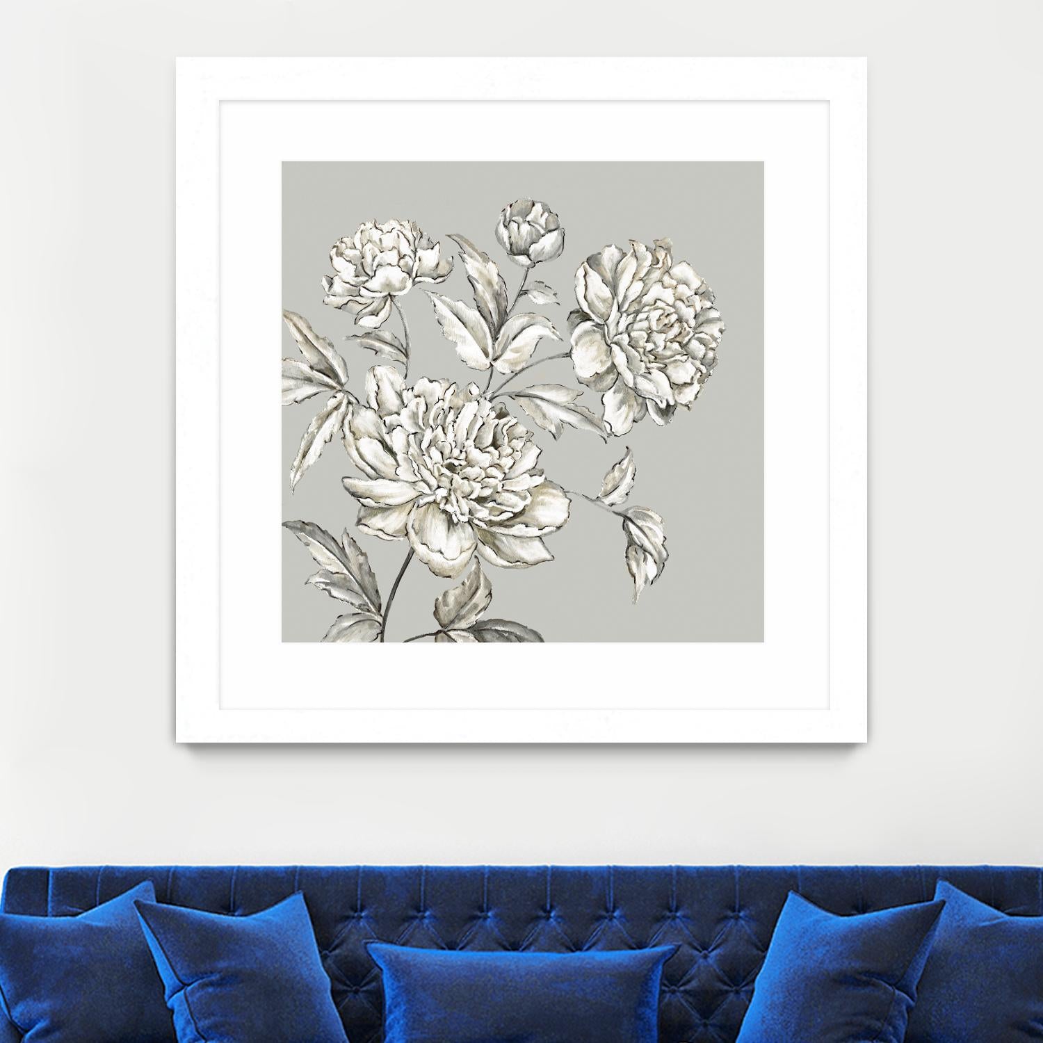 Botany I by Eva Watts on GIANT ART - beige floral