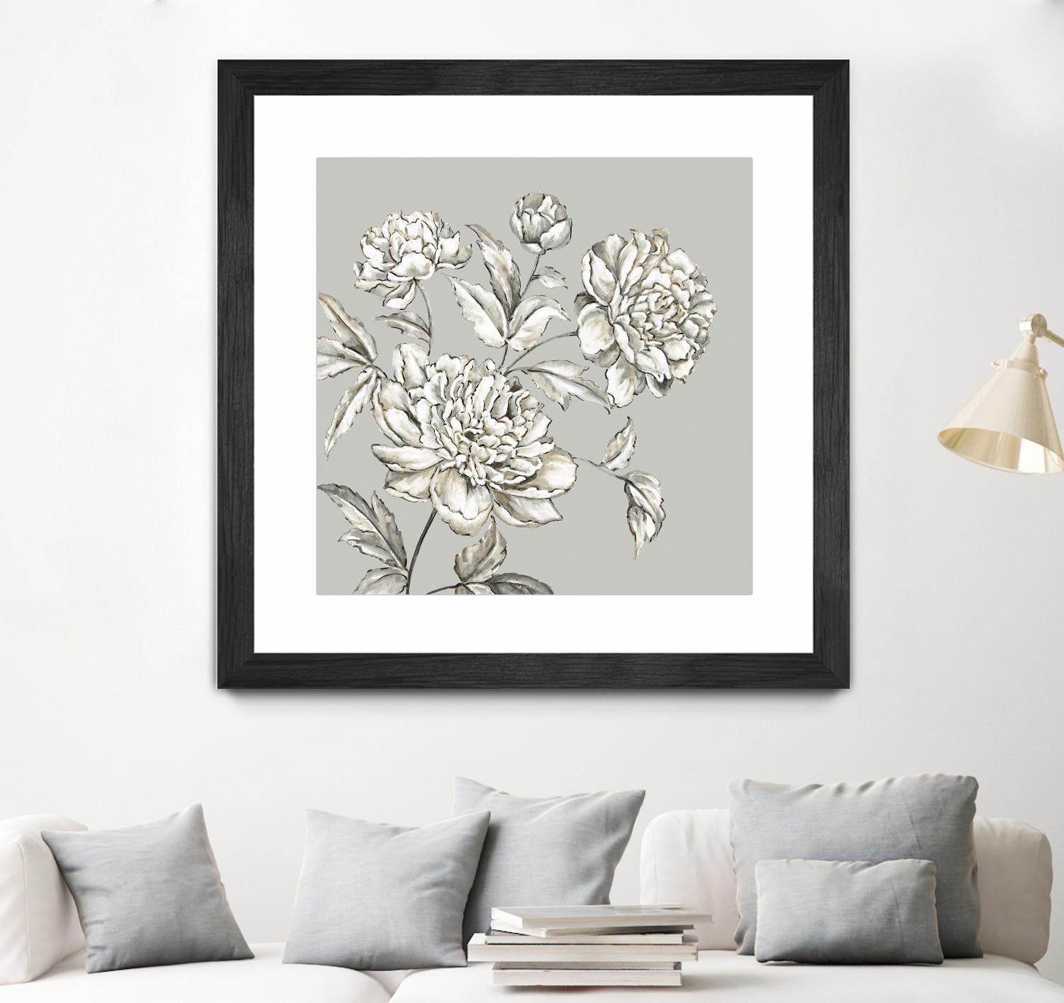Botany I by Eva Watts on GIANT ART - beige floral