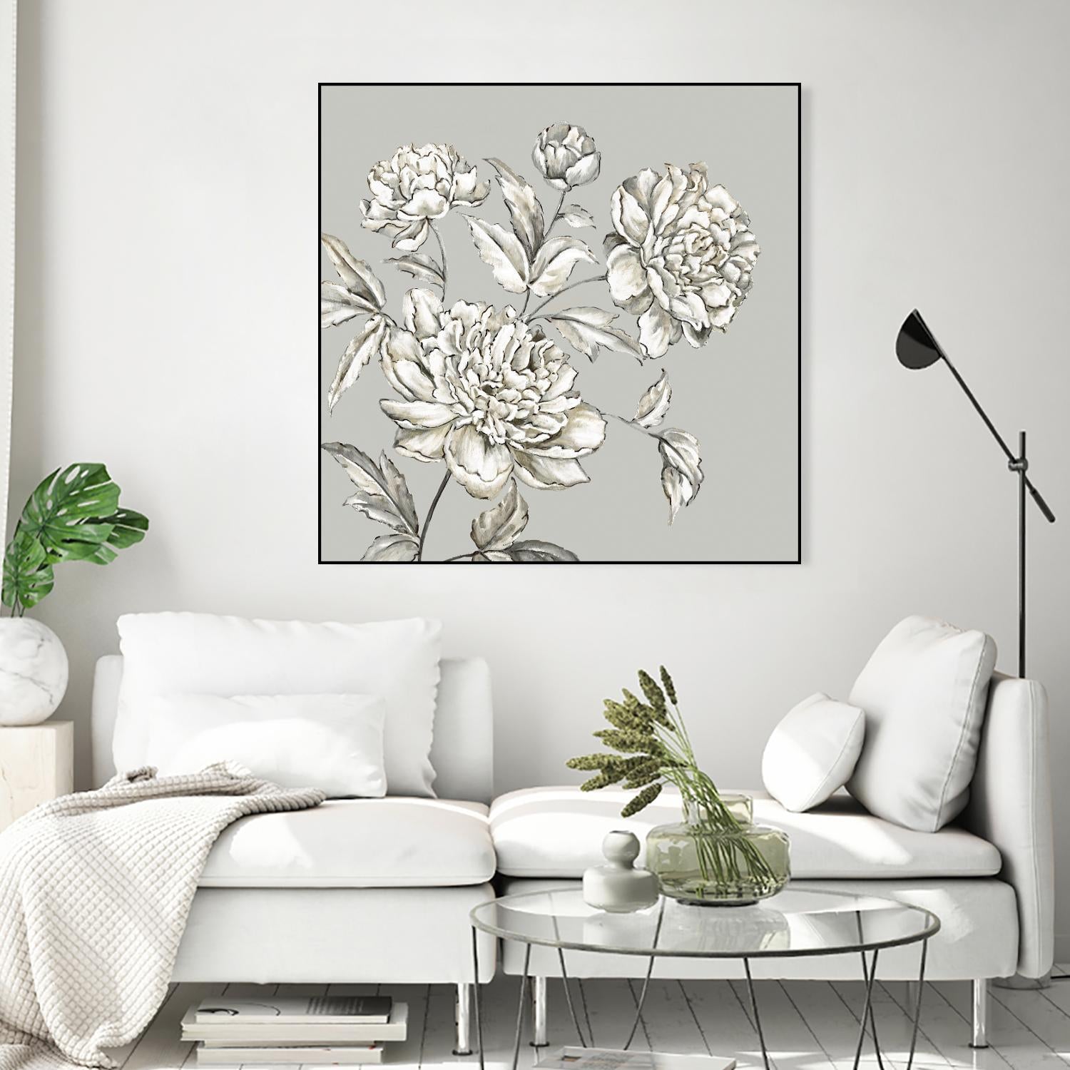 Botany I by Eva Watts on GIANT ART - beige floral