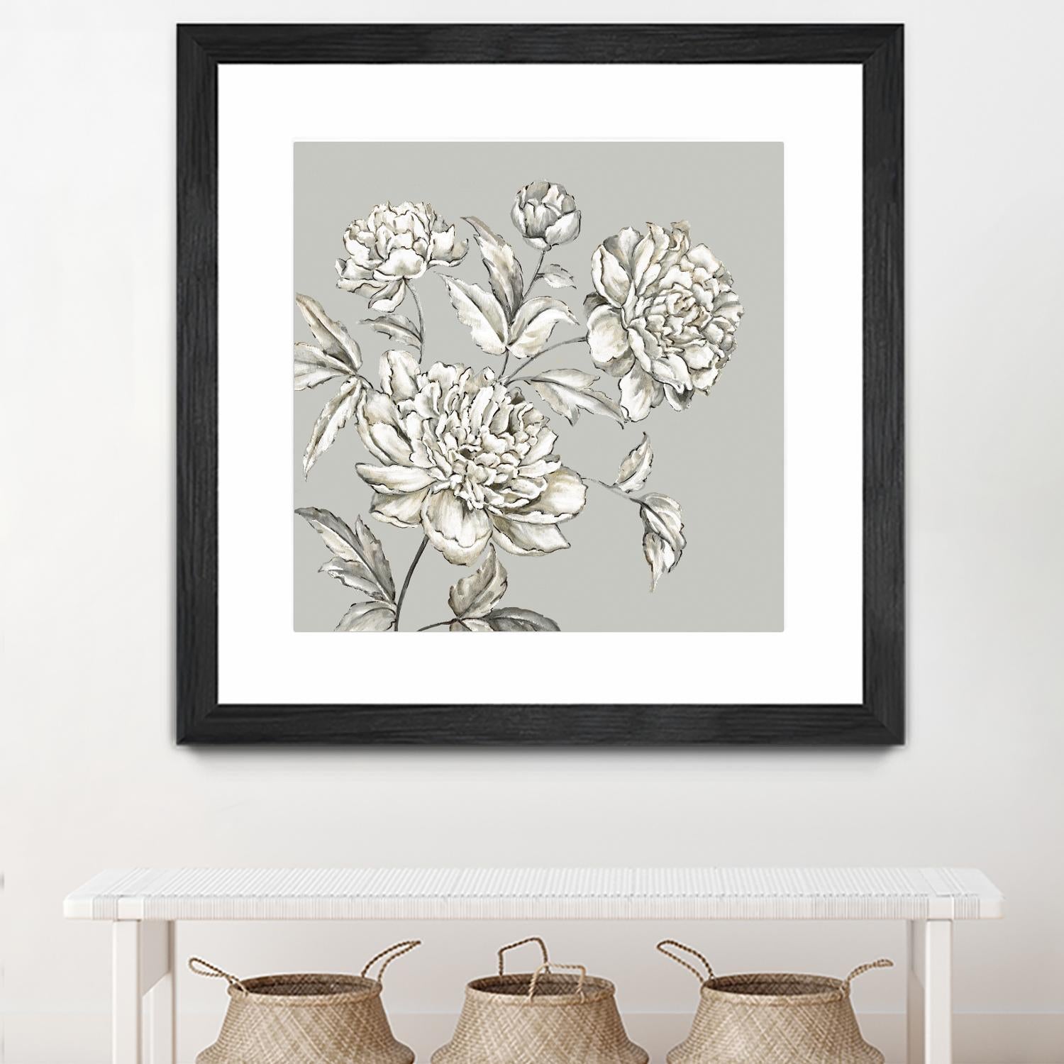 Botany I by Eva Watts on GIANT ART - beige floral