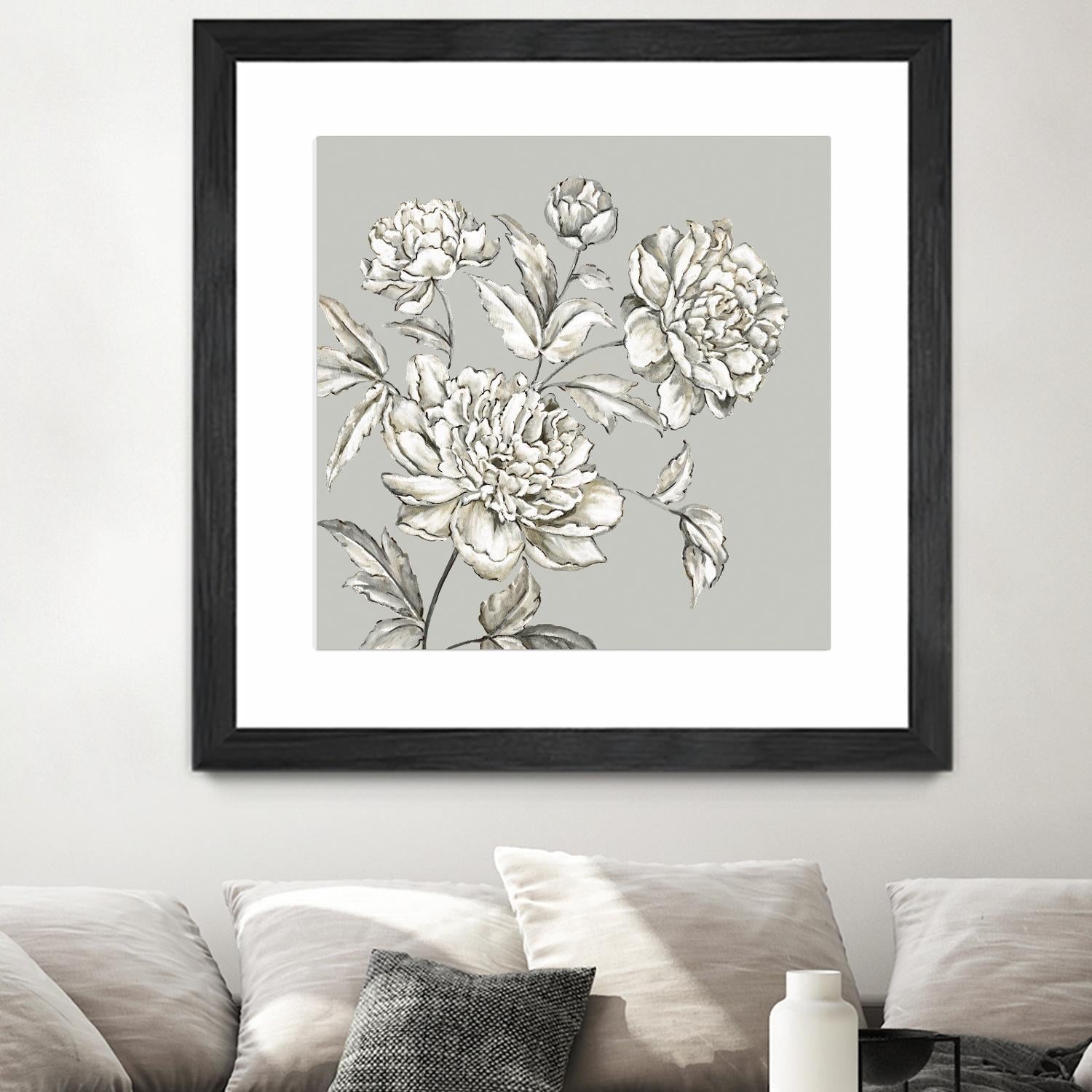 Botany I by Eva Watts on GIANT ART - beige floral