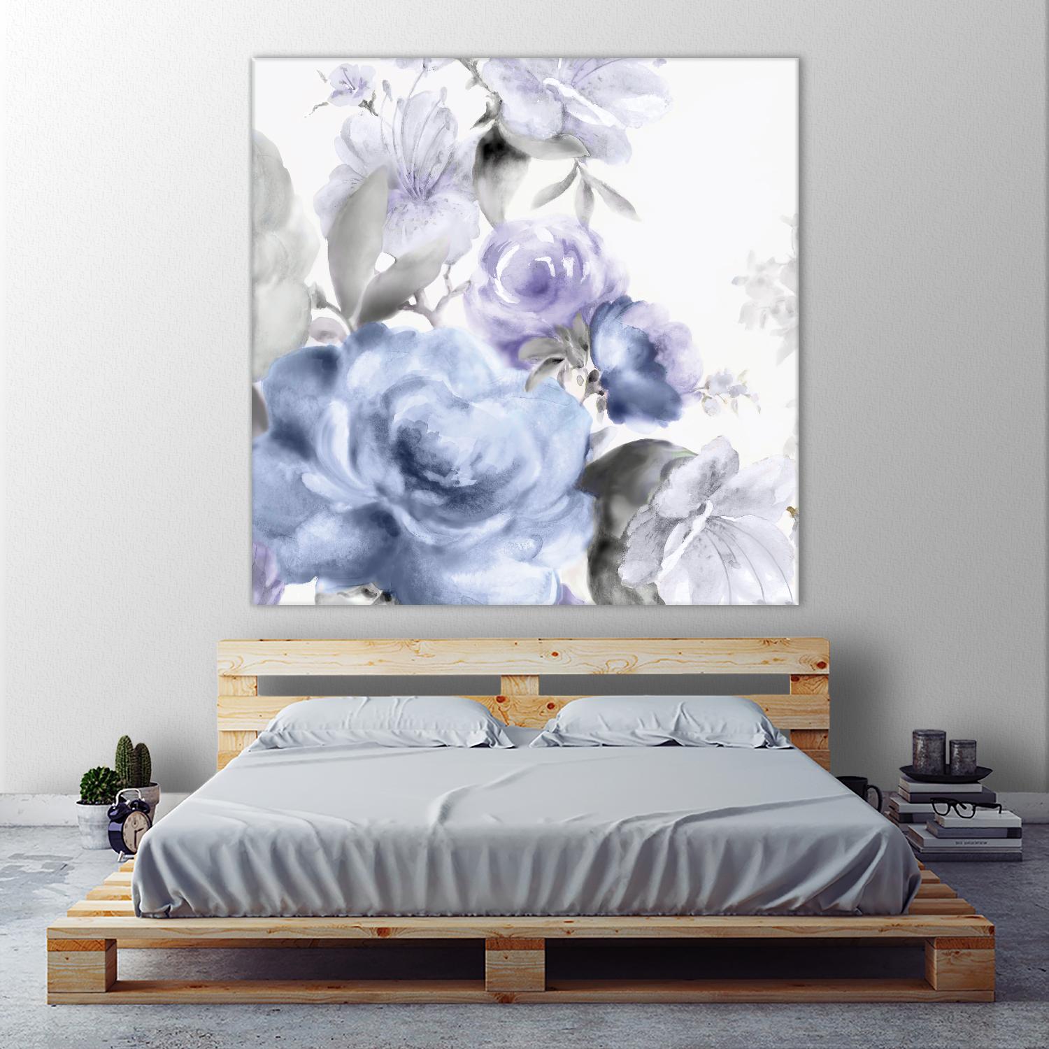 Light Floral I by Eva Watts on GIANT ART - purple floral