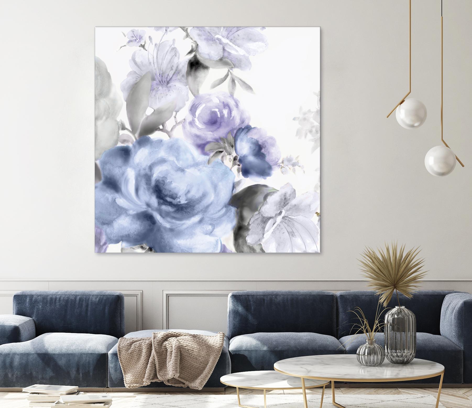 Light Floral I by Eva Watts on GIANT ART - purple floral