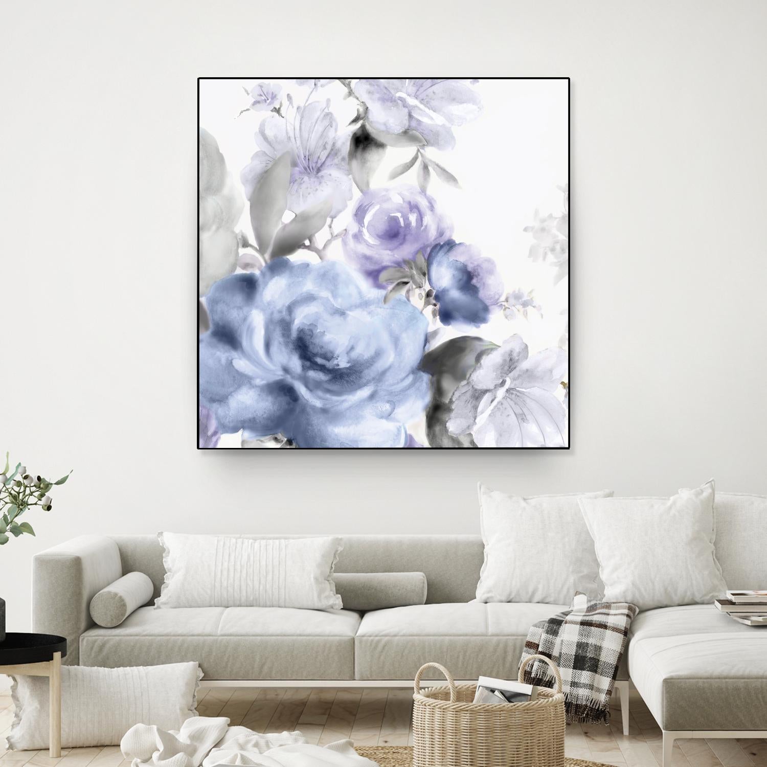 Light Floral I by Eva Watts on GIANT ART - purple floral