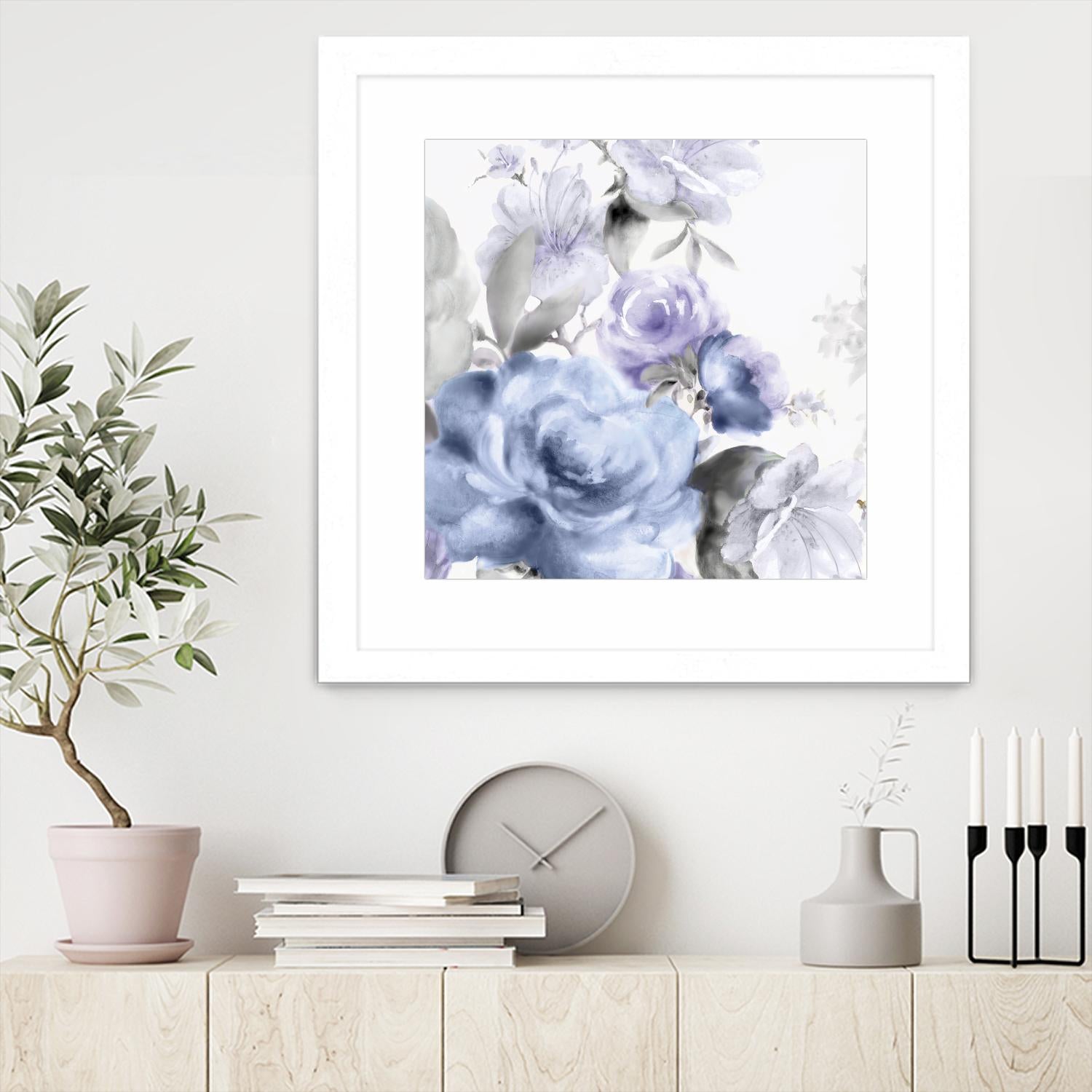 Light Floral I by Eva Watts on GIANT ART - purple floral