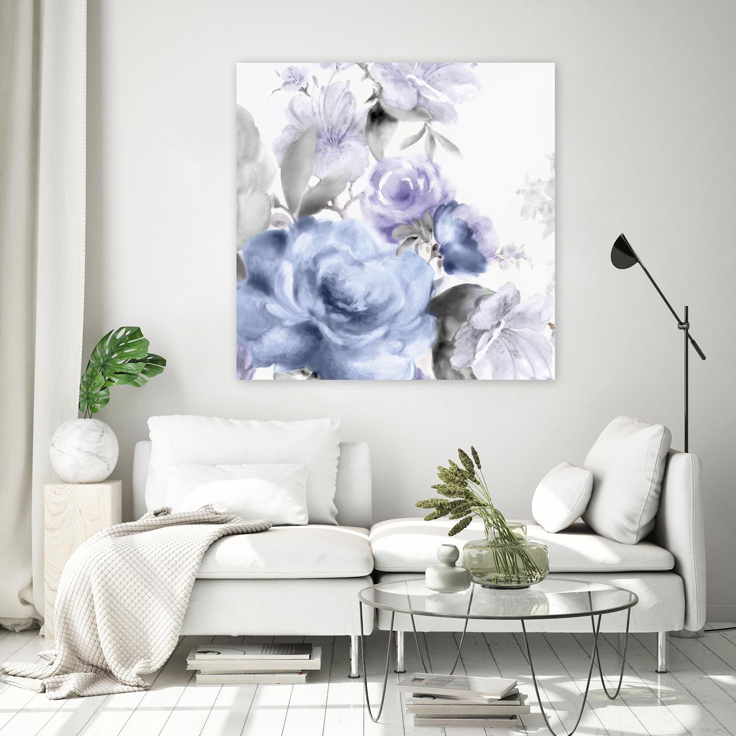 Light Floral I by Eva Watts on GIANT ART - purple floral