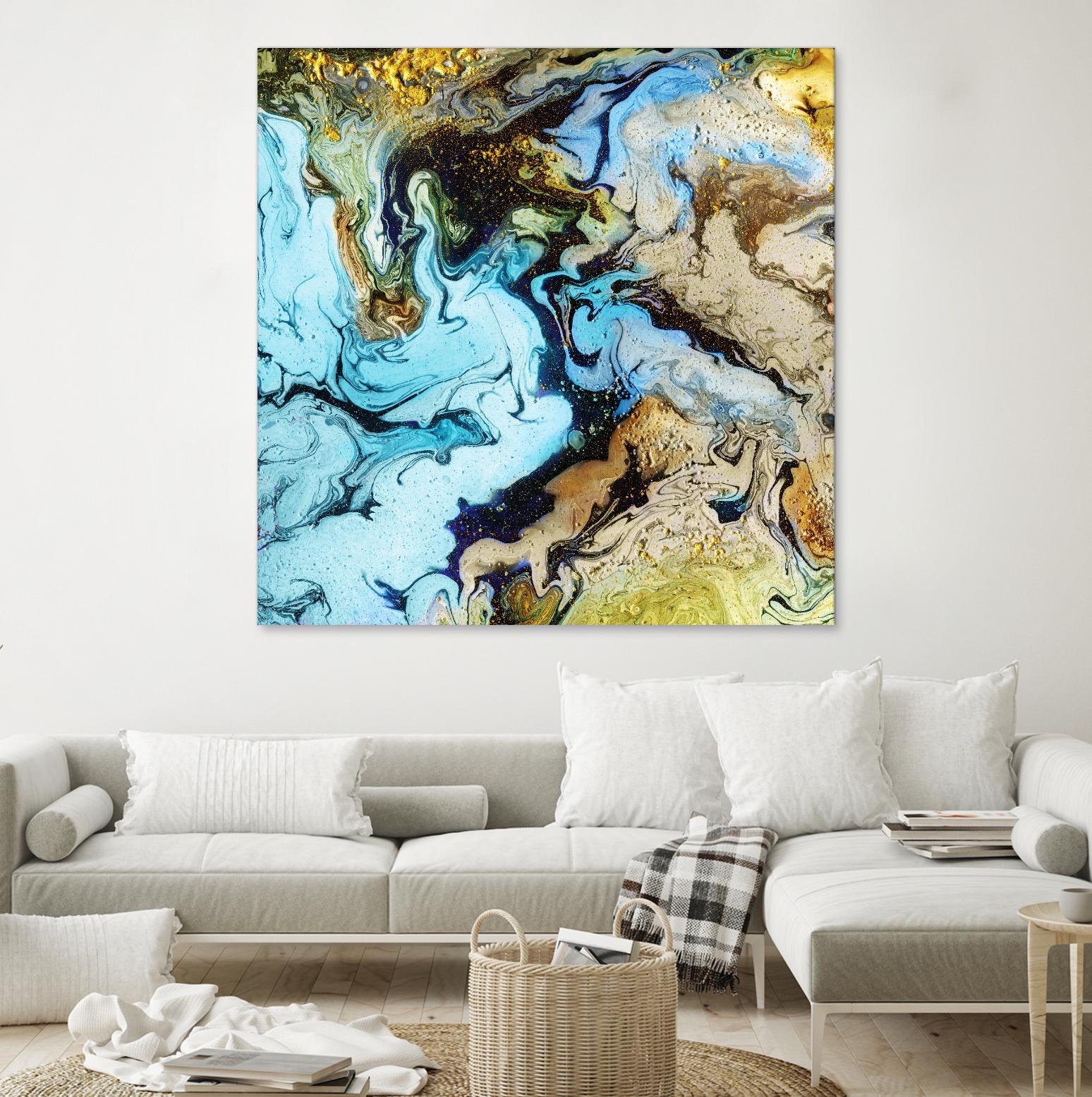 Marble I by Eva Watts on GIANT ART - yellow abstract