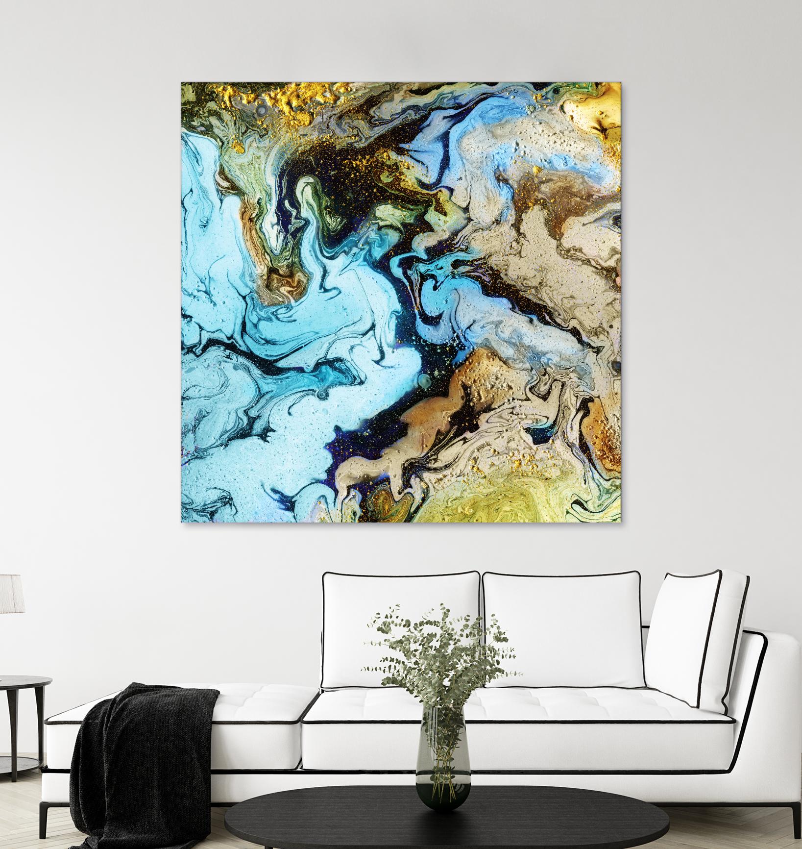 Marble I by Eva Watts on GIANT ART - yellow abstract